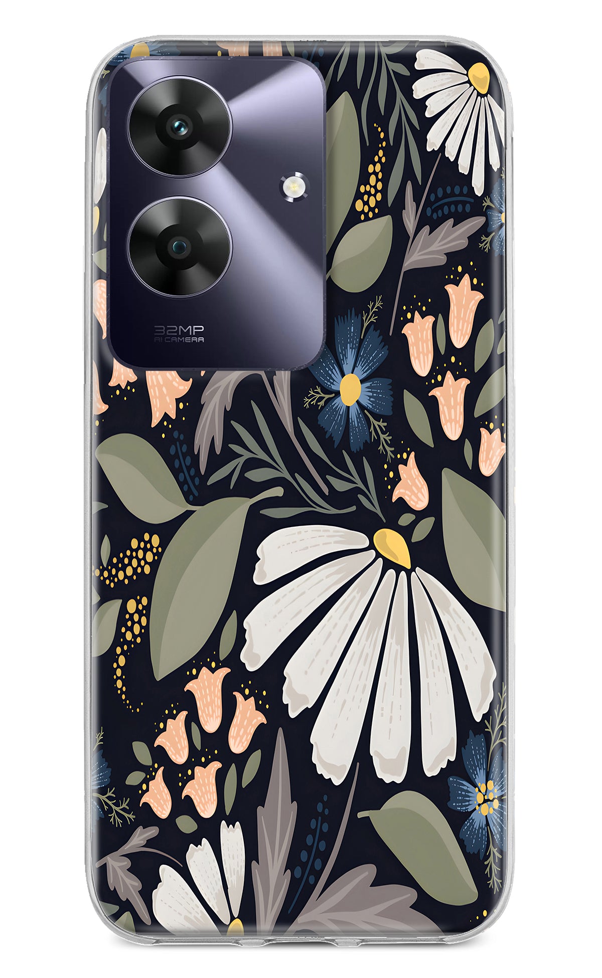 Flowers Art Realme C61 Back Cover