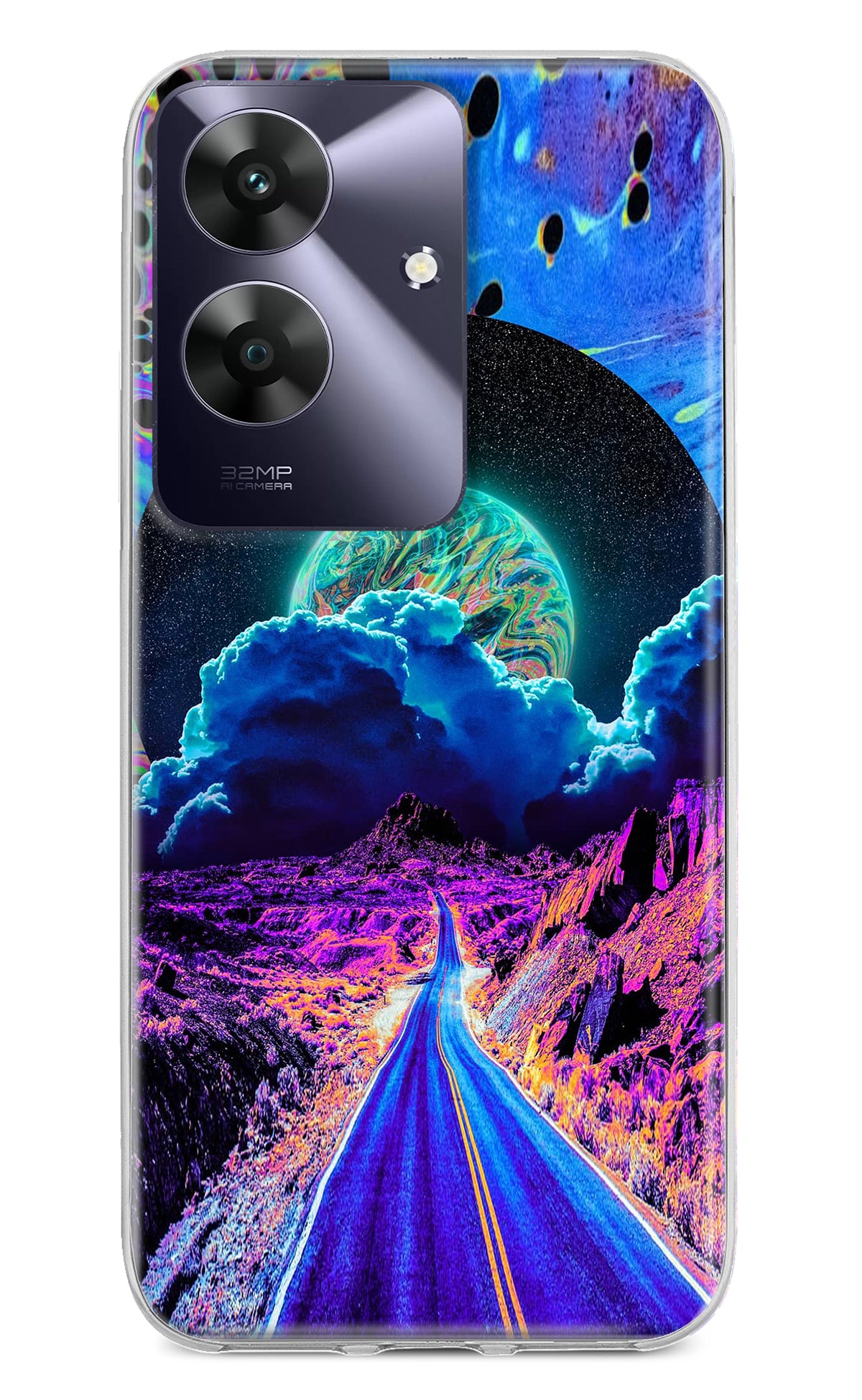 Psychedelic Painting Realme C61 Back Cover