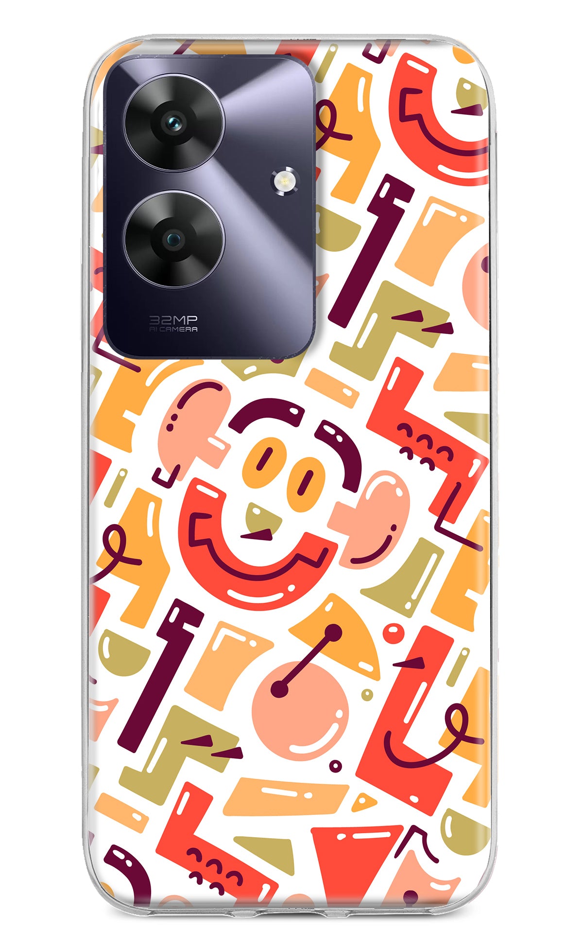 Doodle Pattern Realme C61 Back Cover