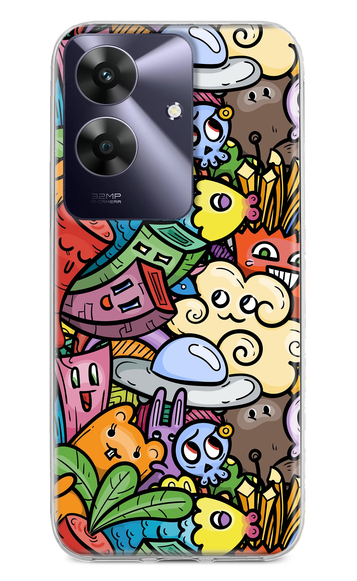 Veggie Doodle Realme C61 Back Cover