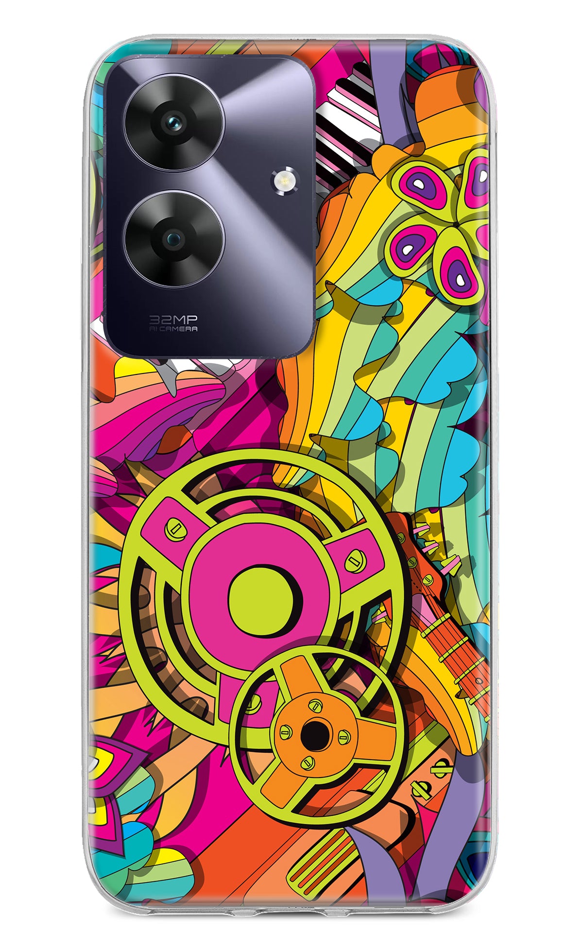 Music Doodle Realme C61 Back Cover