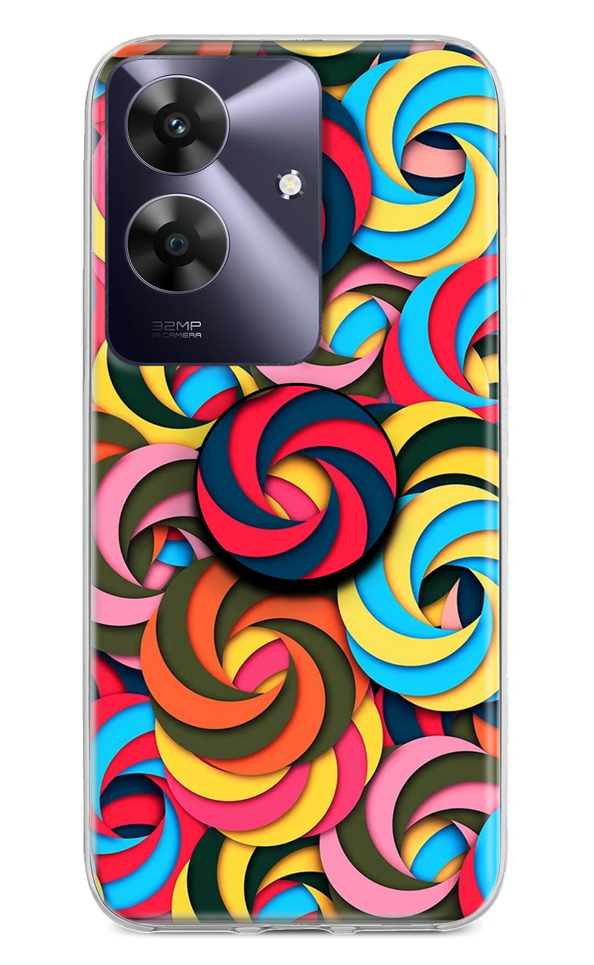 Spiral Pattern Realme C61 Pop Case