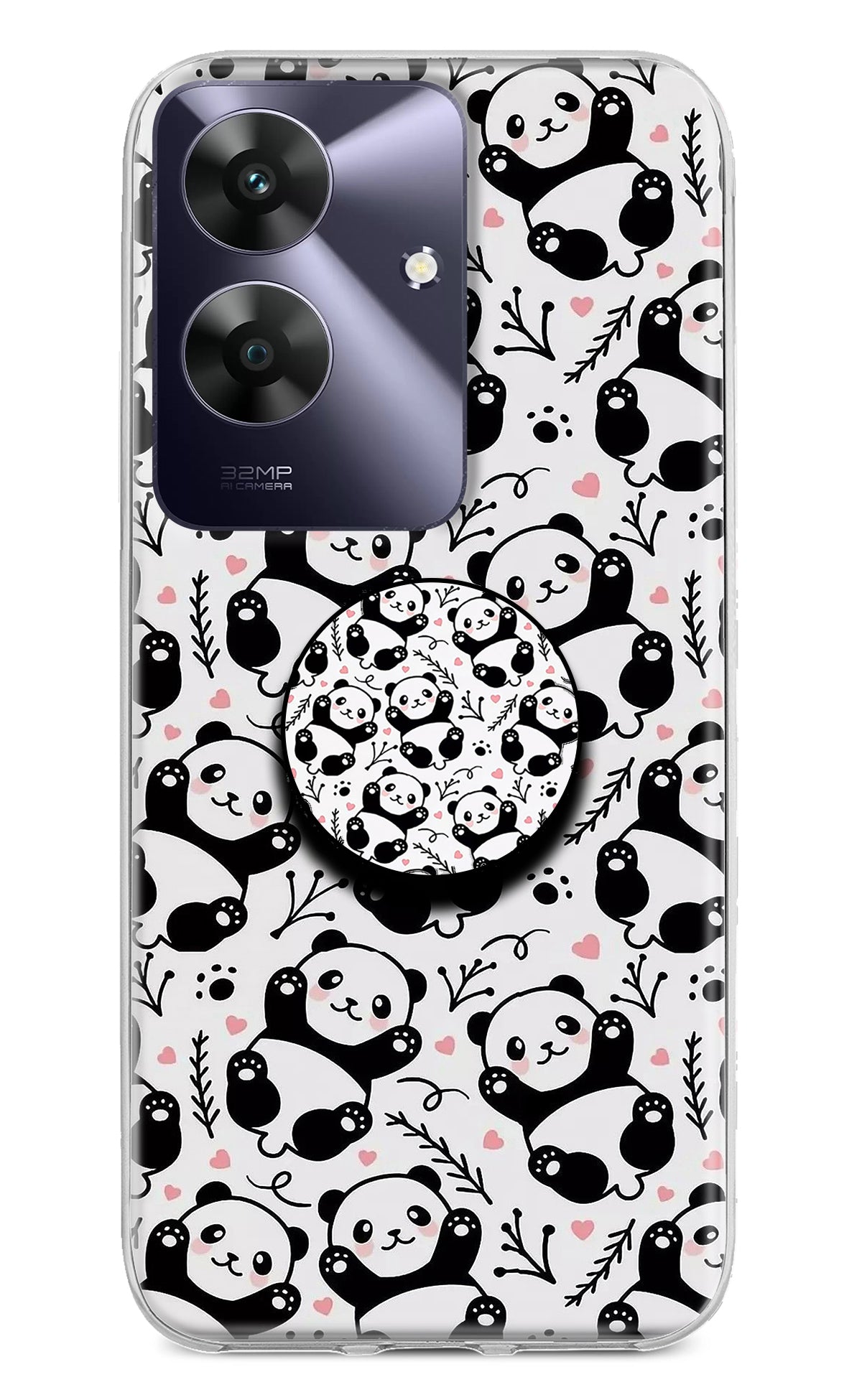 Cute Panda Realme C61 Pop Case