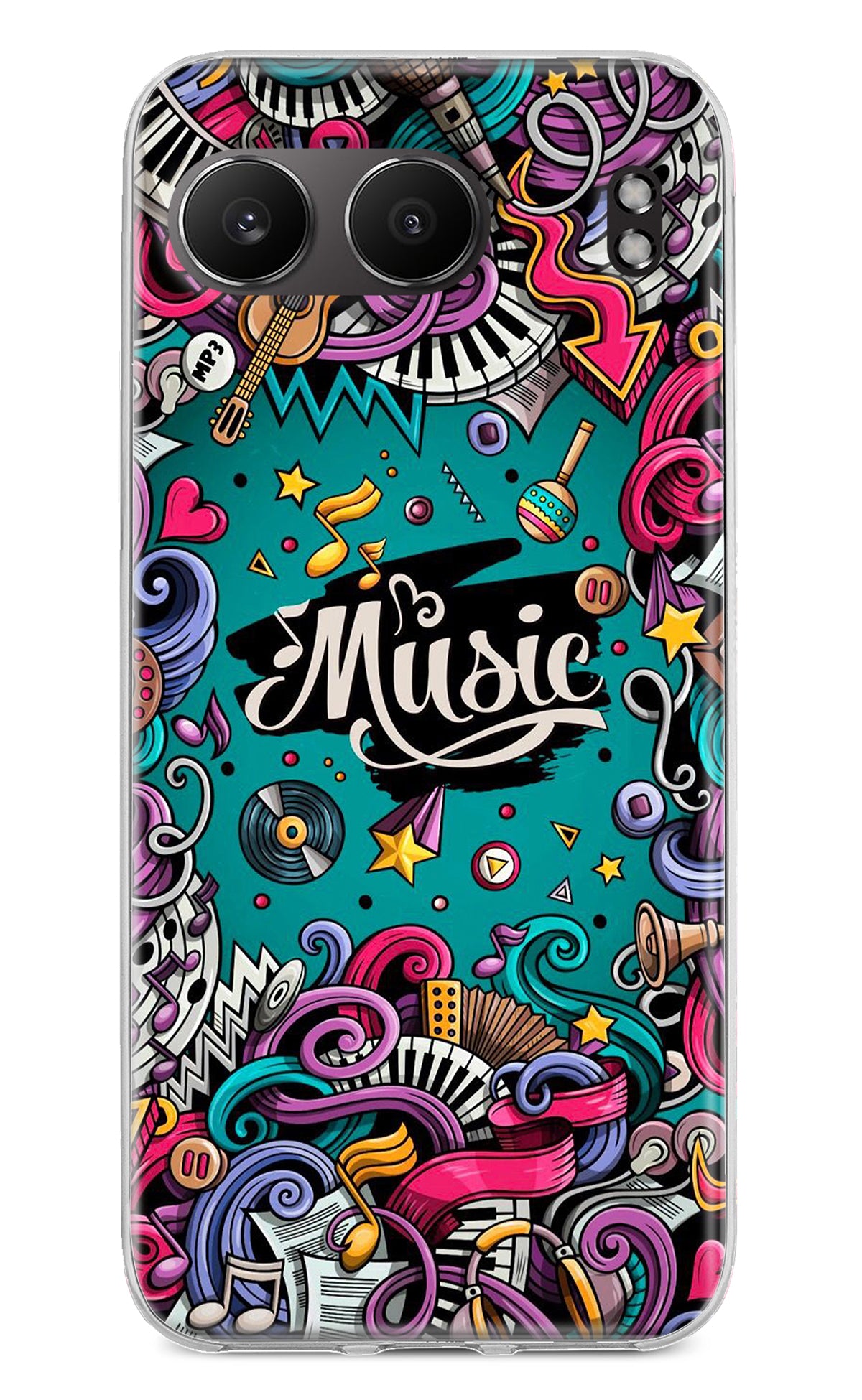 Music Graffiti OnePlus Nord 4 Back Cover