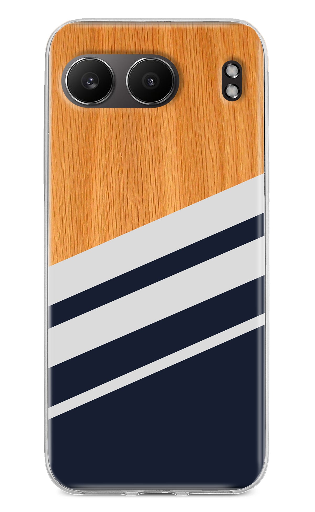 Blue and white wooden OnePlus Nord 4 Back Cover