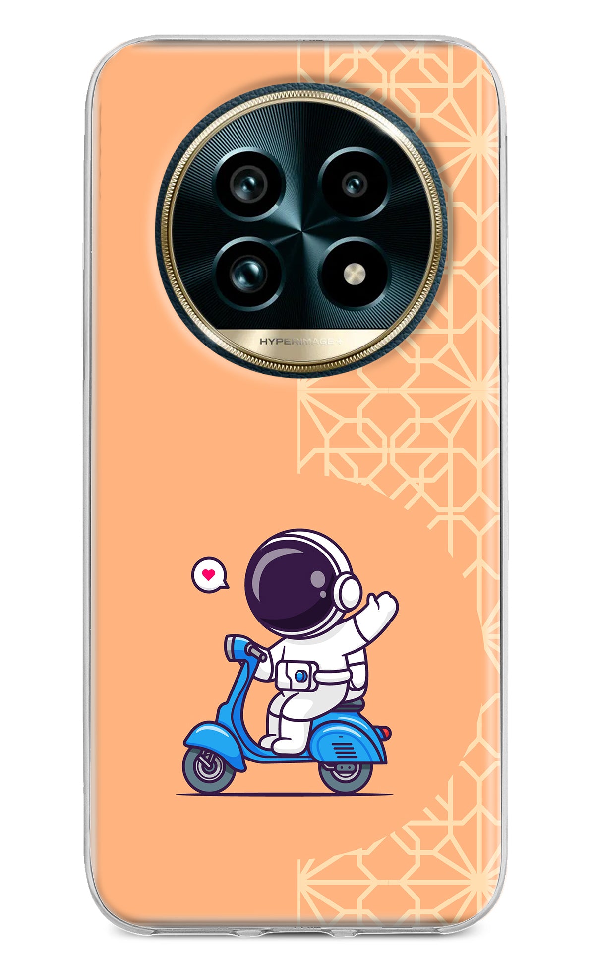 Cute Astronaut Riding Realme 13 Pro+ 5G Back Cover