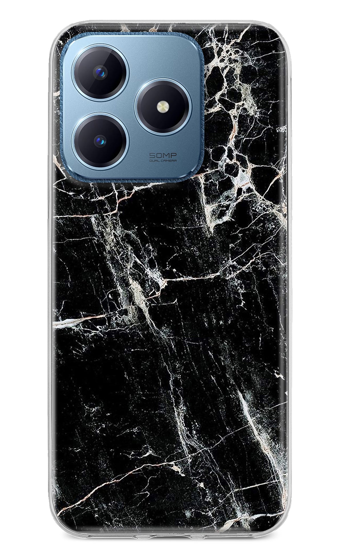 Black Marble Texture Realme C63 Back Cover