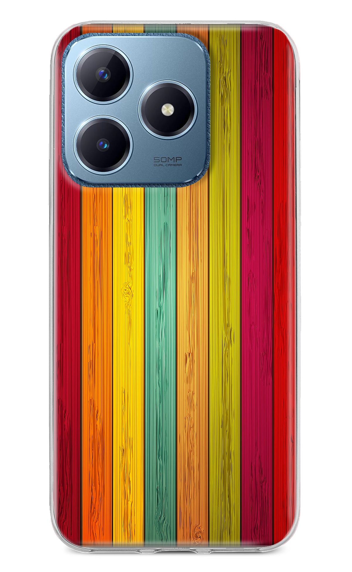 Multicolor Wooden Realme C63 Back Cover