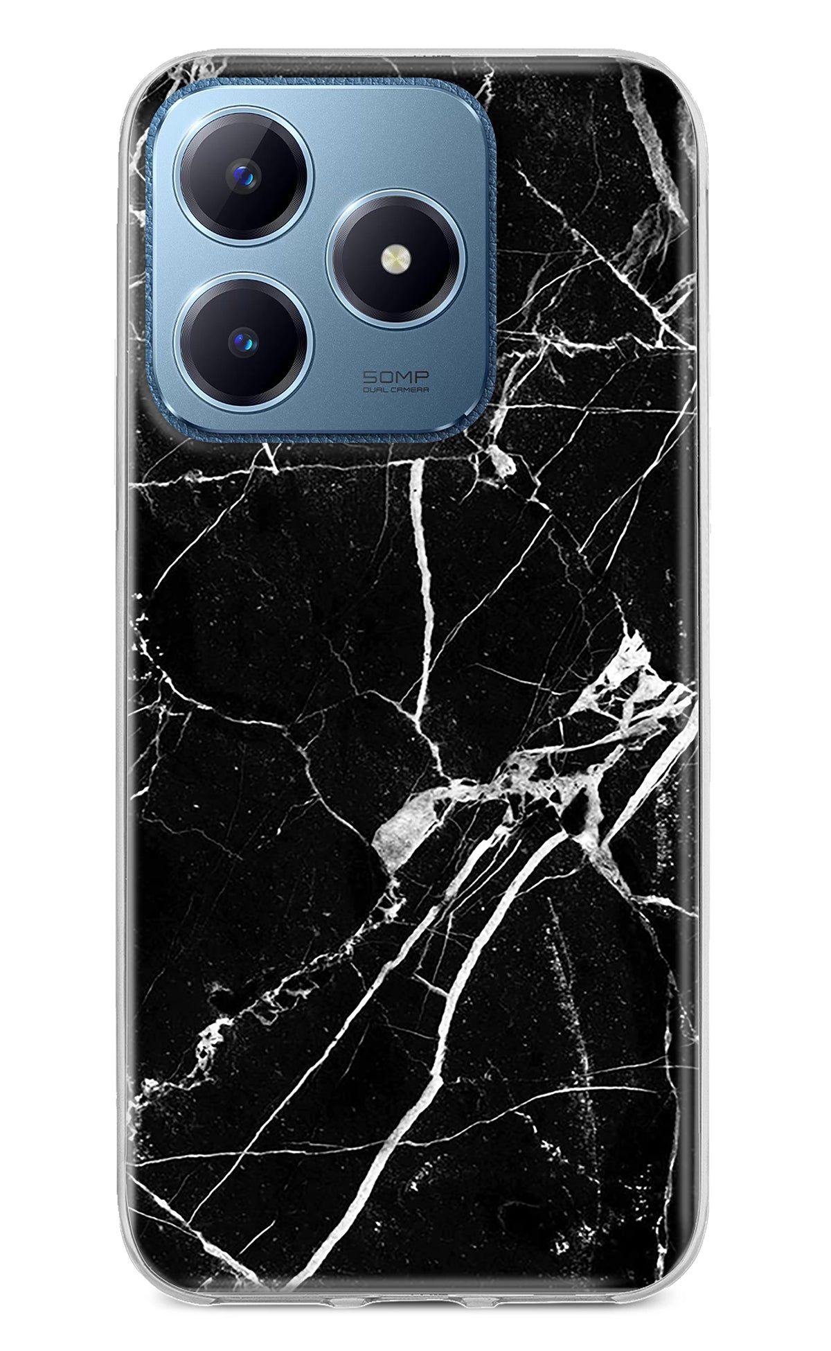 Black Marble Pattern Realme C63 Back Cover