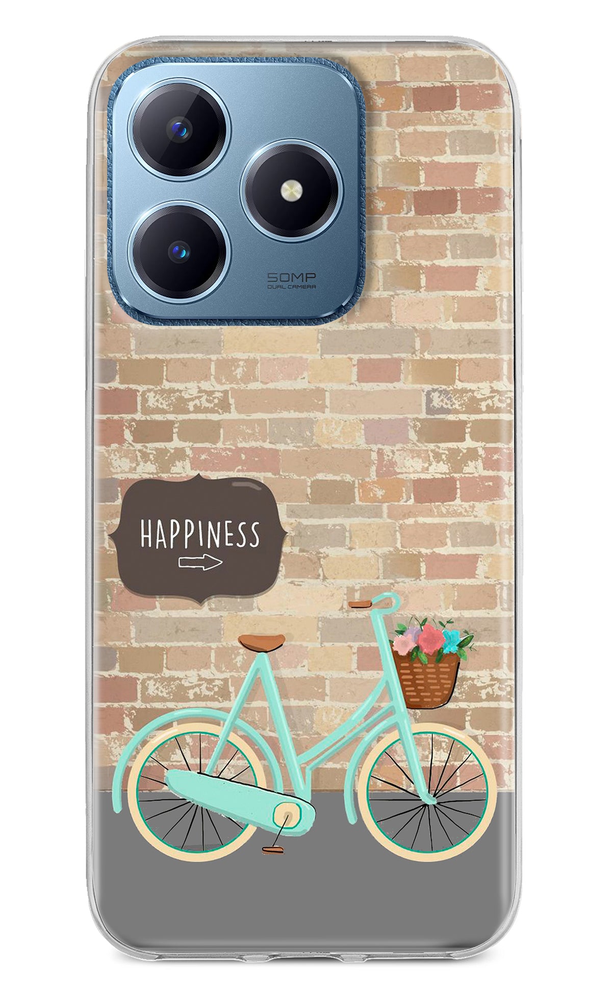 Happiness Artwork Realme C63 Back Cover