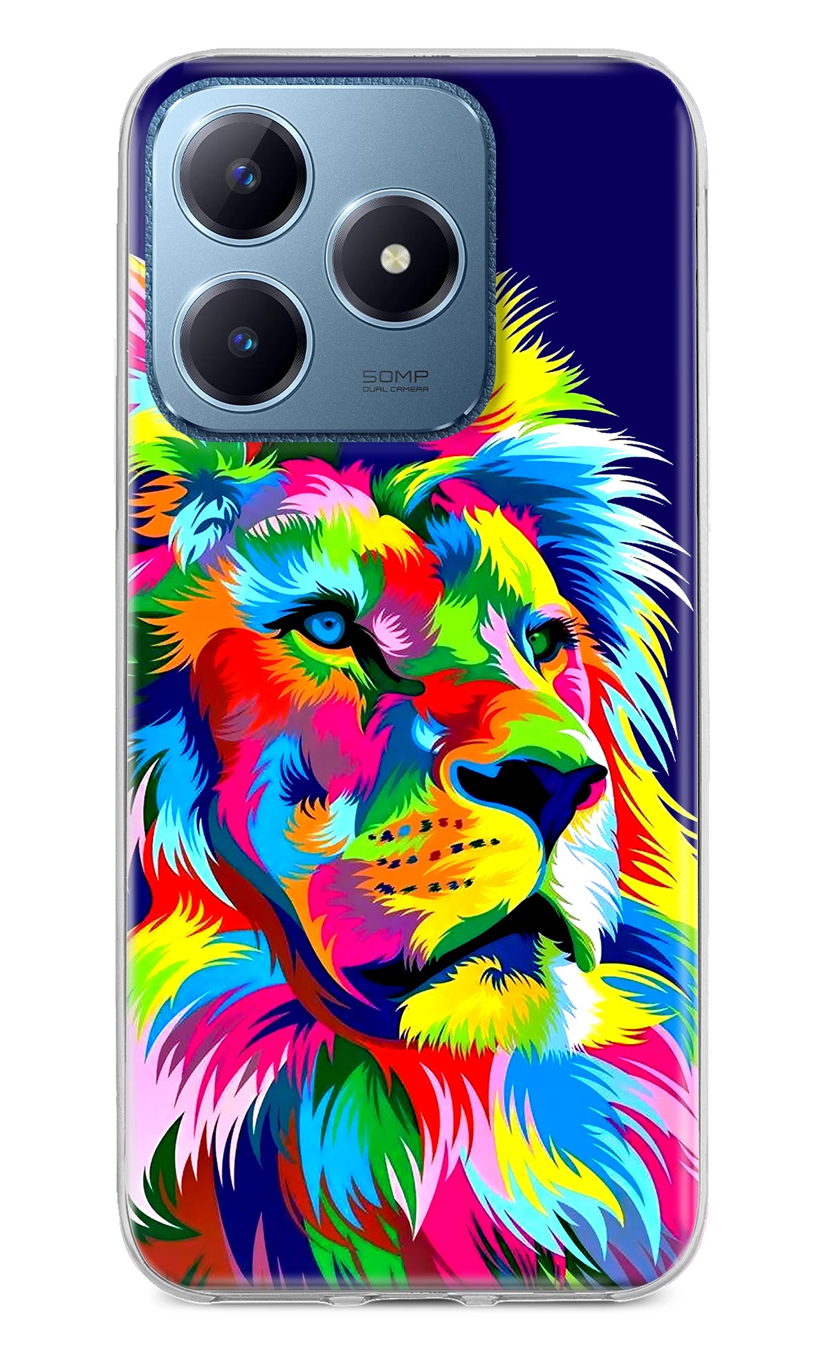 Vector Art Lion Realme C63 Back Cover