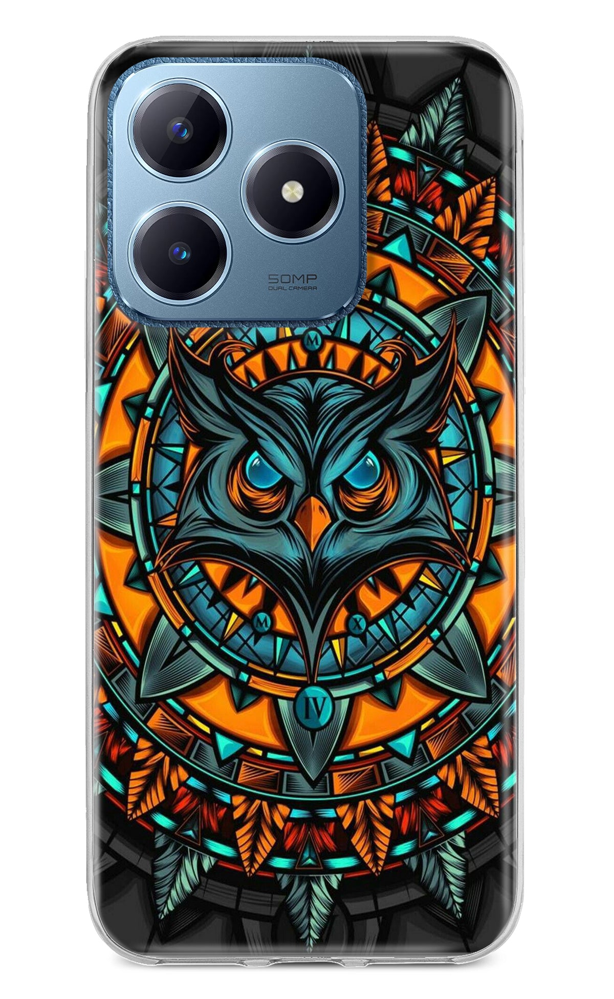 Angry Owl Art Realme C63 Back Cover