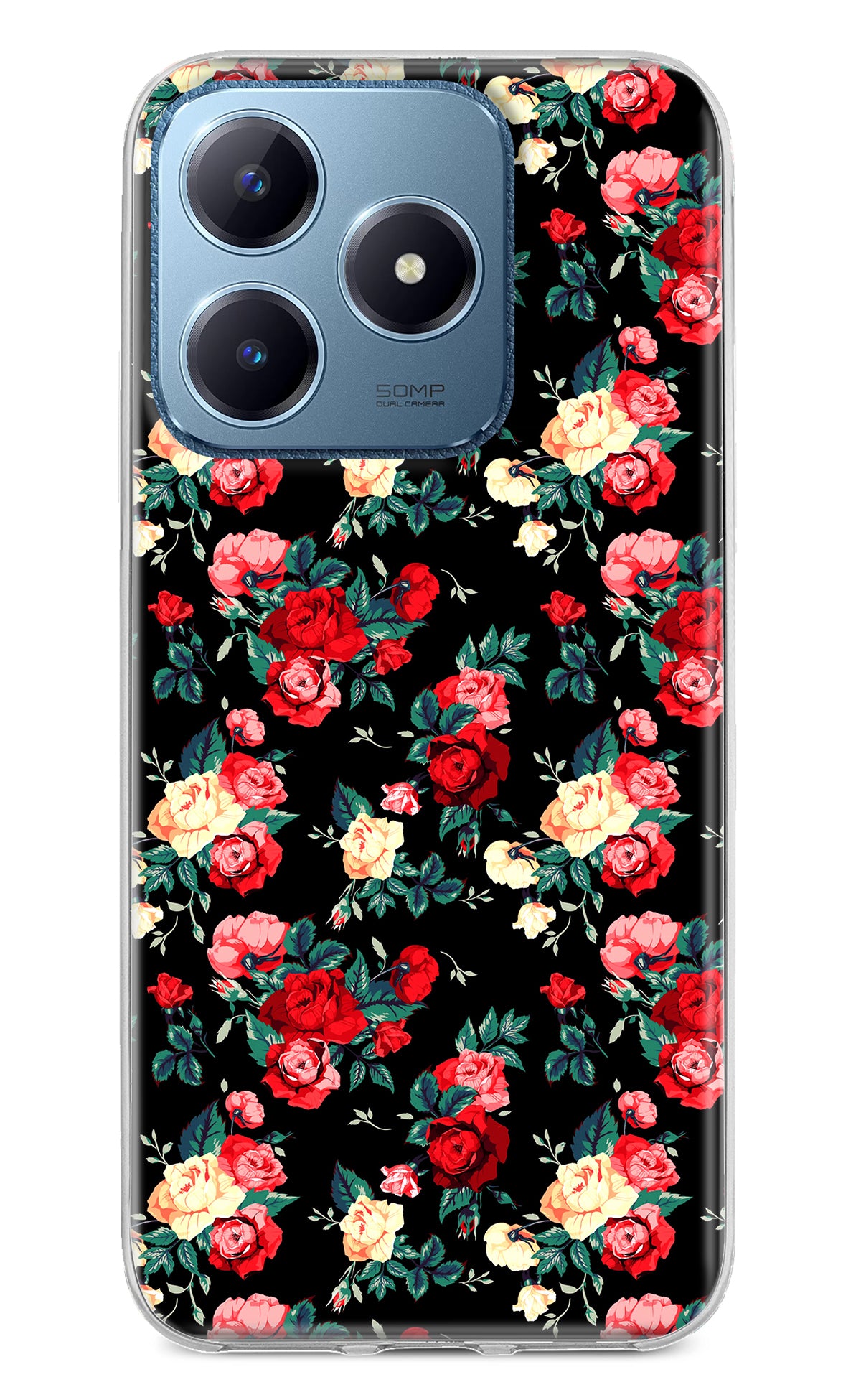 Rose Pattern Realme C63 Back Cover