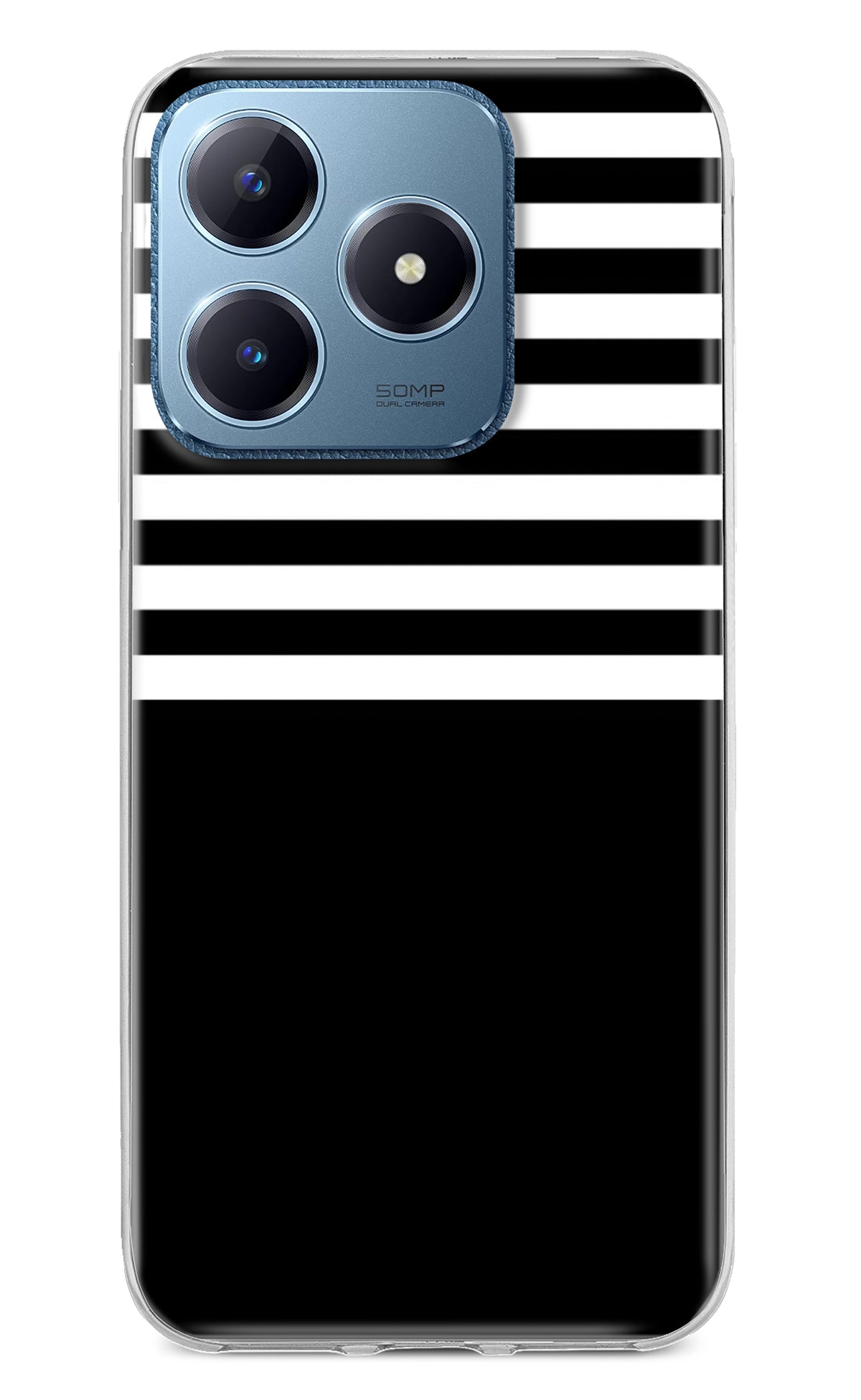 Black and White Print Realme C63 Back Cover