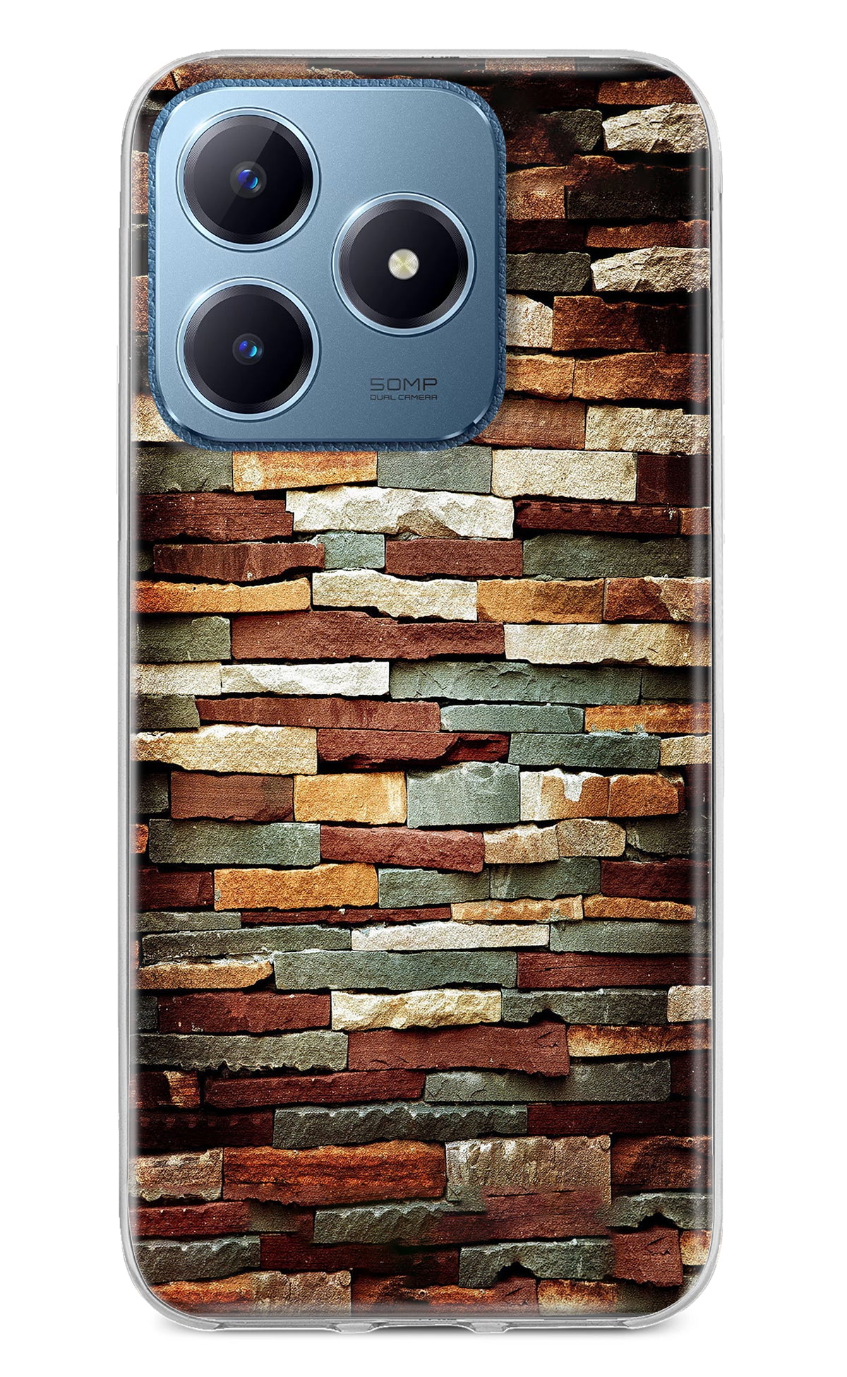 Bricks Pattern Realme C63 Back Cover