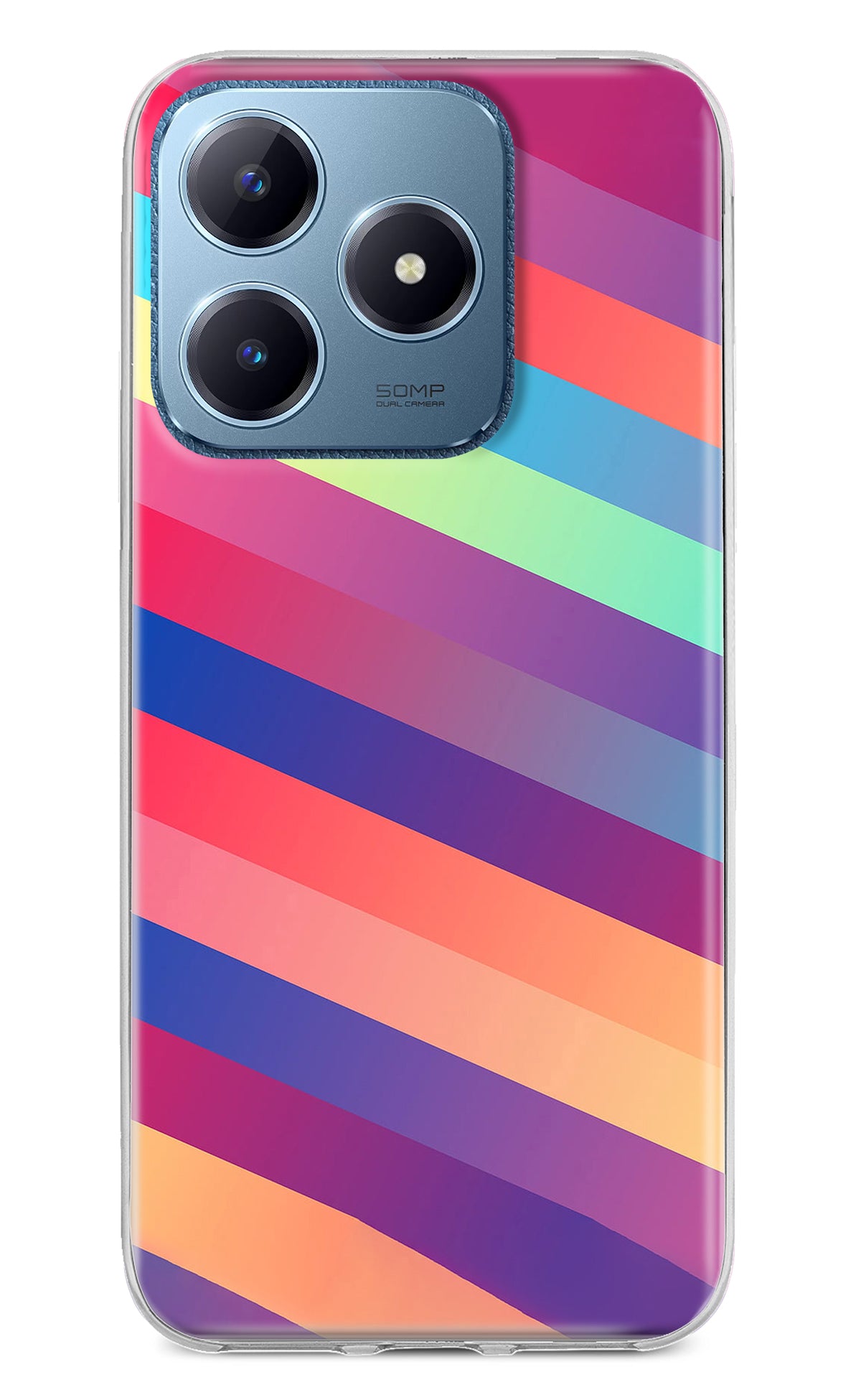 Stripes color Realme C63 Back Cover