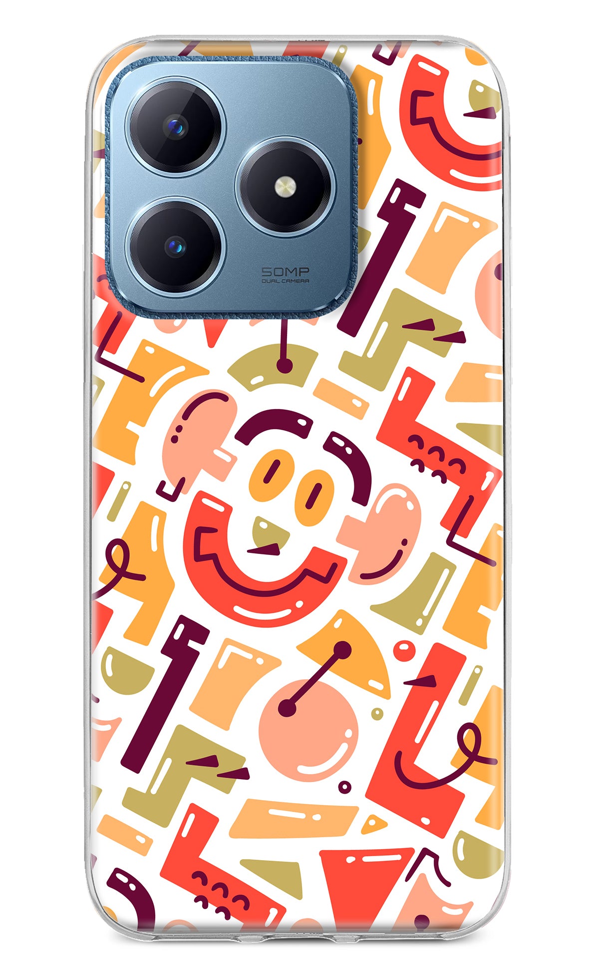 Doodle Pattern Realme C63 Back Cover