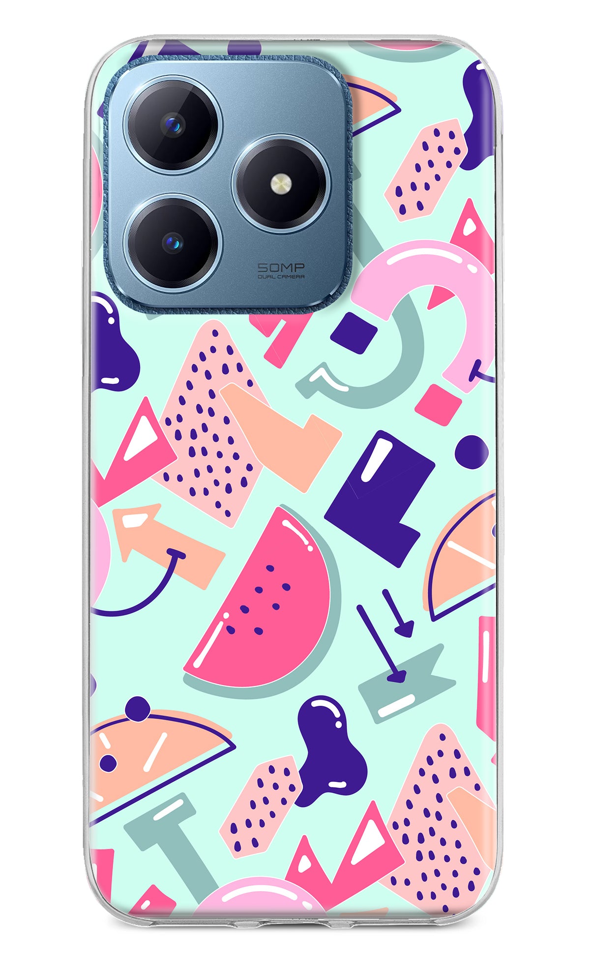 Doodle Pattern Realme C63 Back Cover