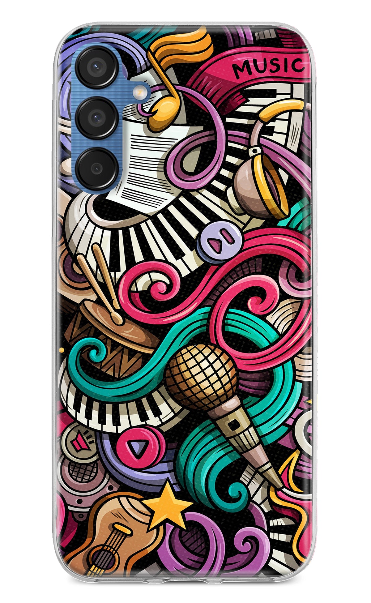 Music Abstract Samsung M15 5G Back Cover