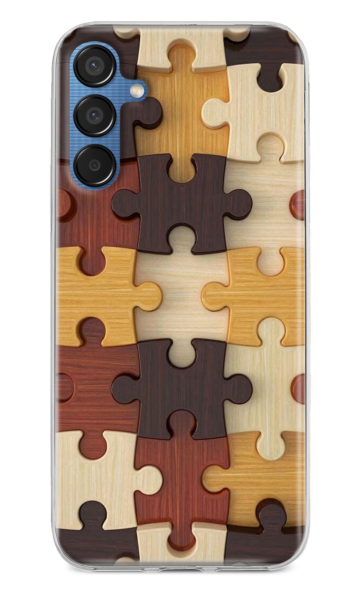 Wooden Puzzle Samsung M15 5G Back Cover