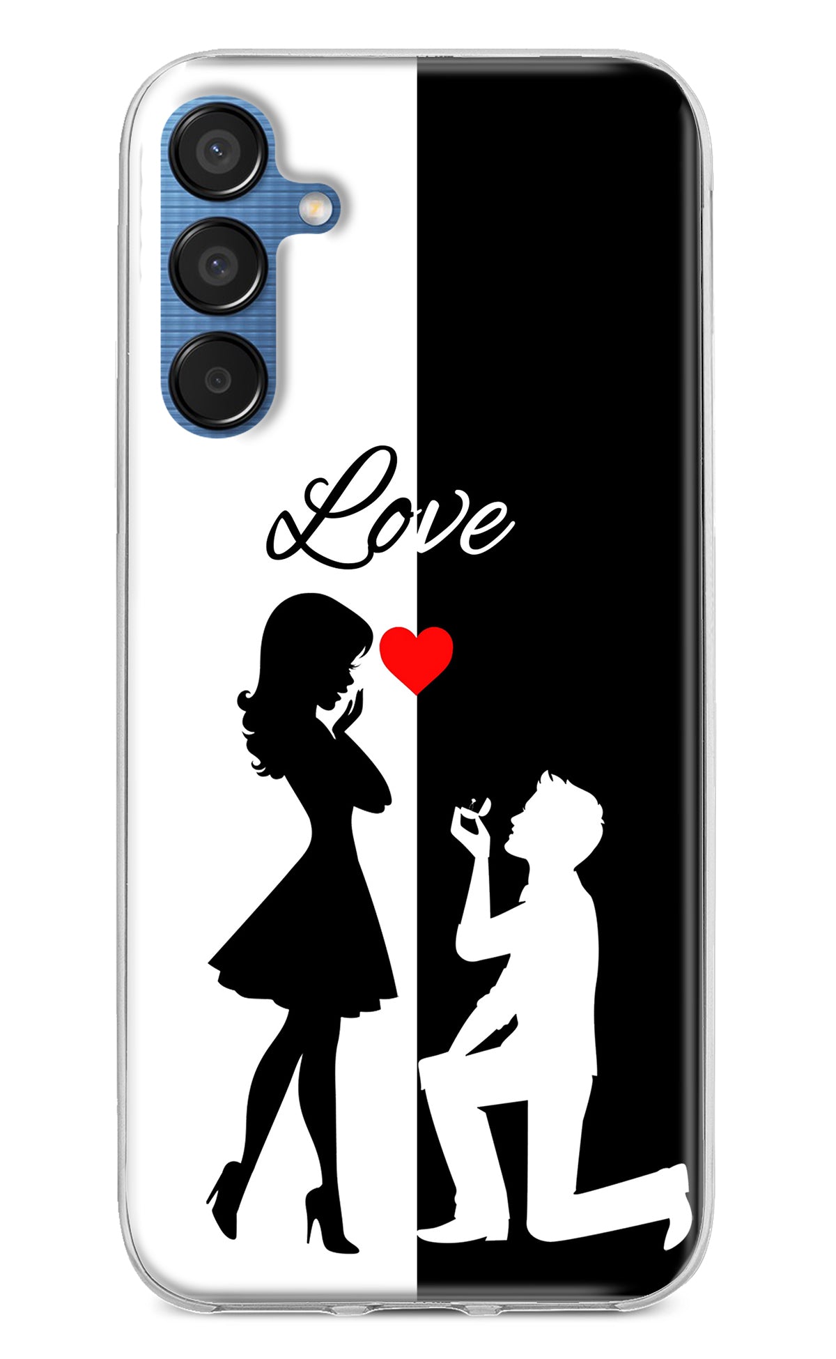 Love Propose Black And White Samsung M15 5G Back Cover