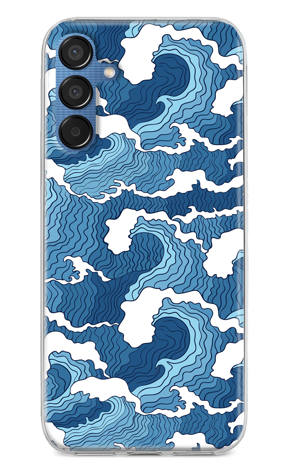 Blue Waves Samsung M15 5G Back Cover