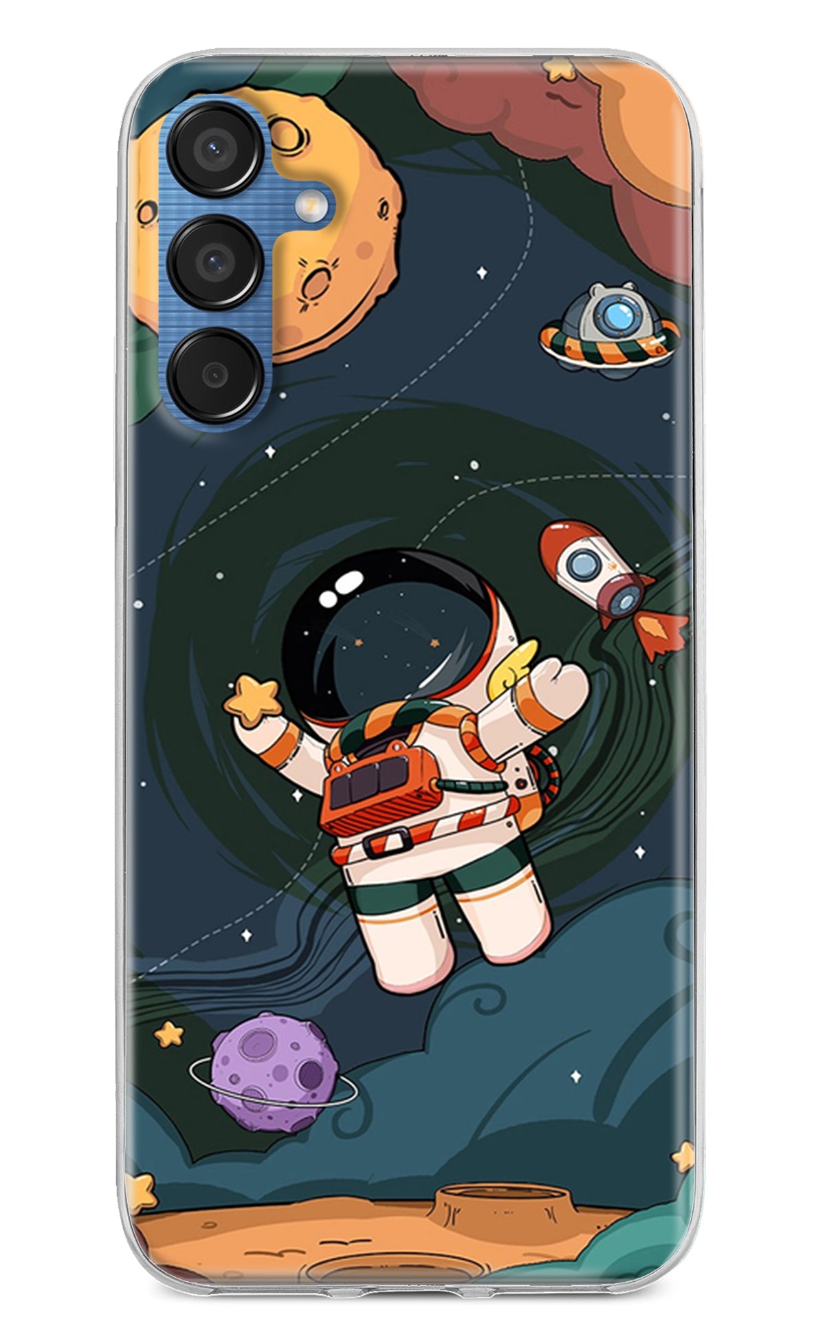 Cartoon Astronaut Samsung M15 5G Back Cover