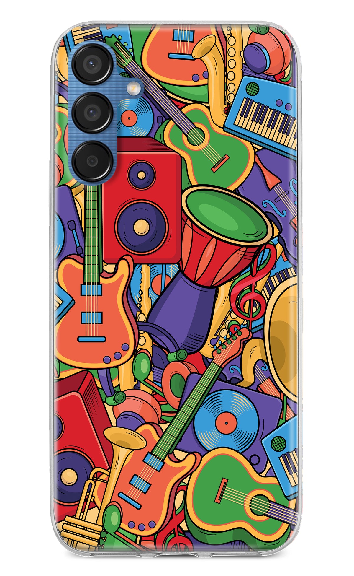 Music Instrument Doodle Samsung M15 5G Back Cover