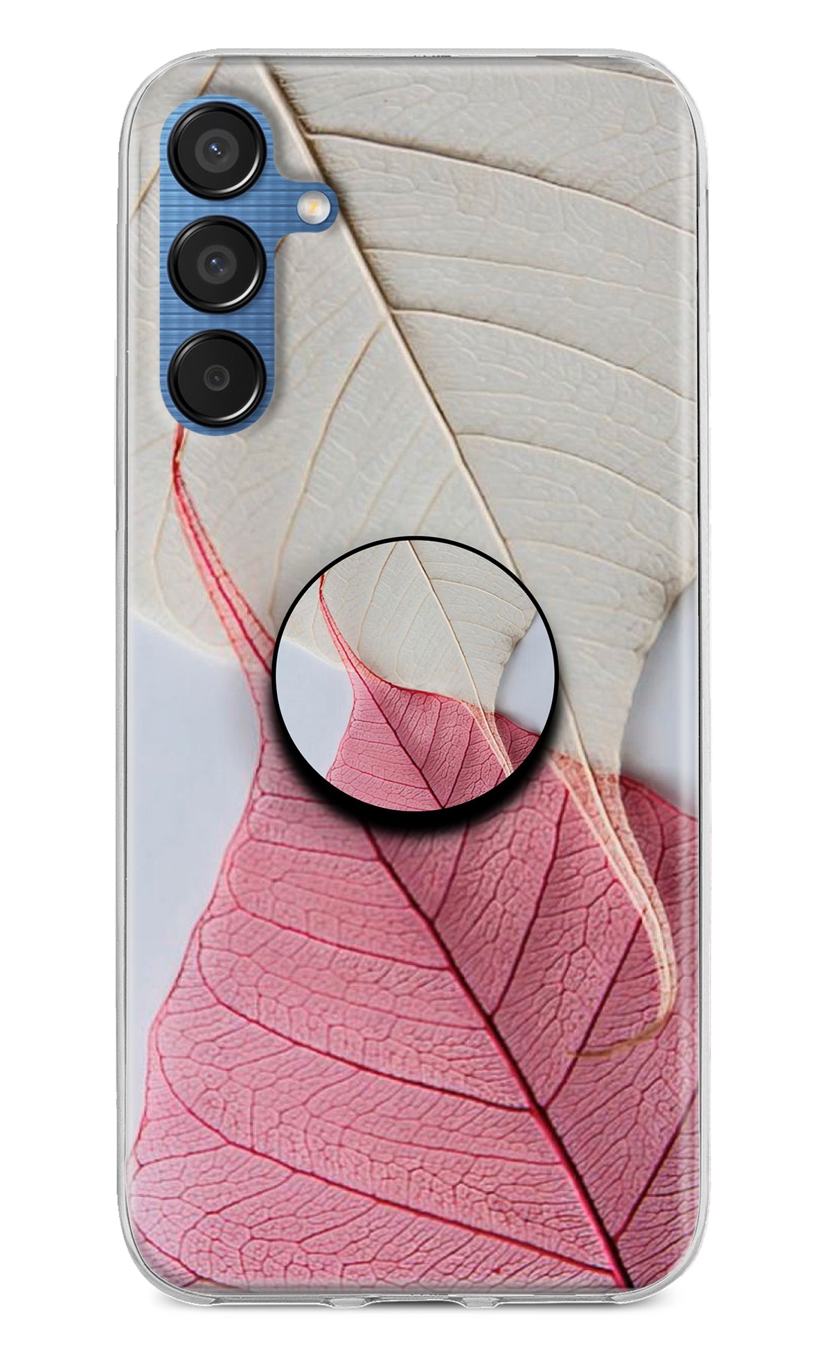 White Pink Leaf Samsung M15 5G Pop Case