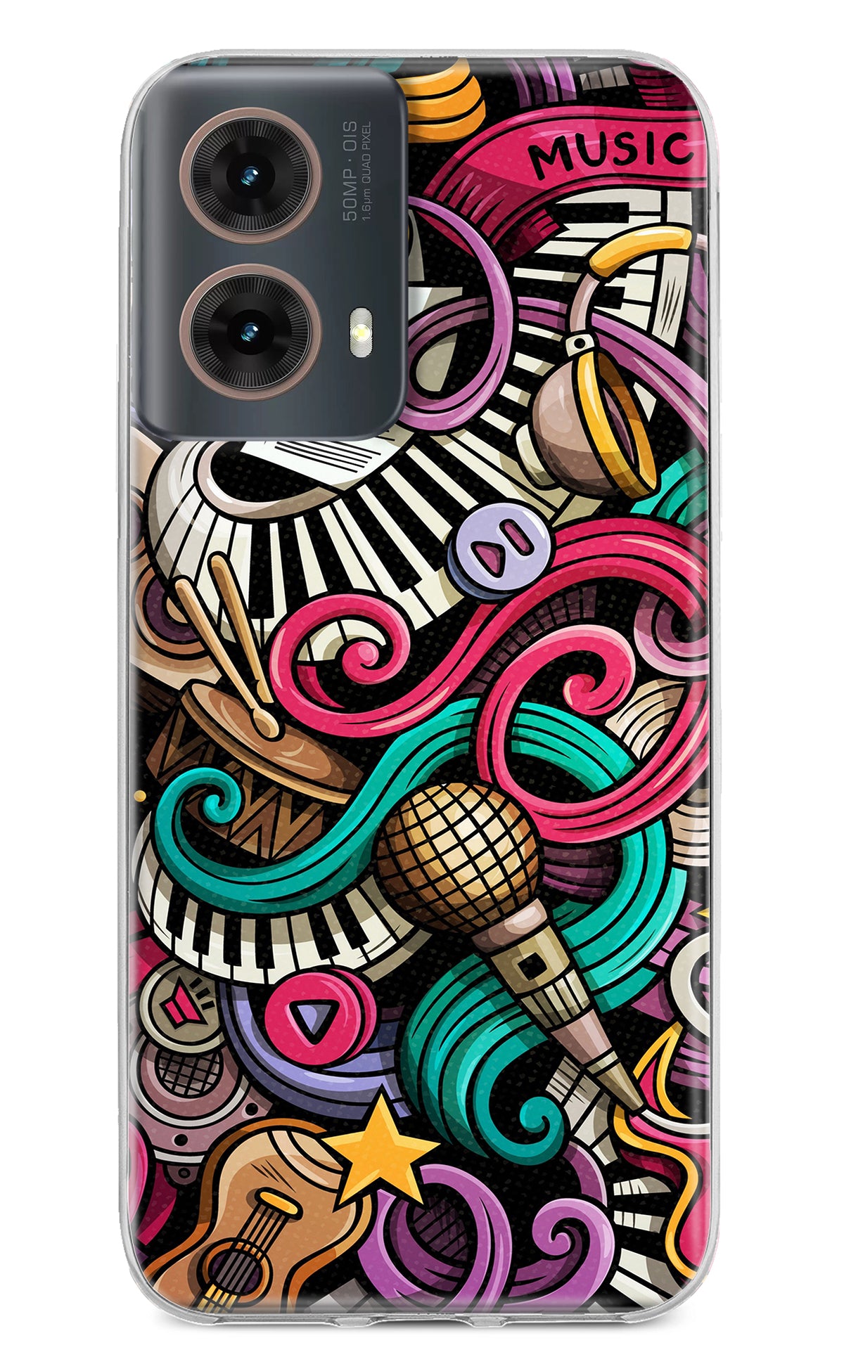 Music Abstract Motorola G85 Back Cover