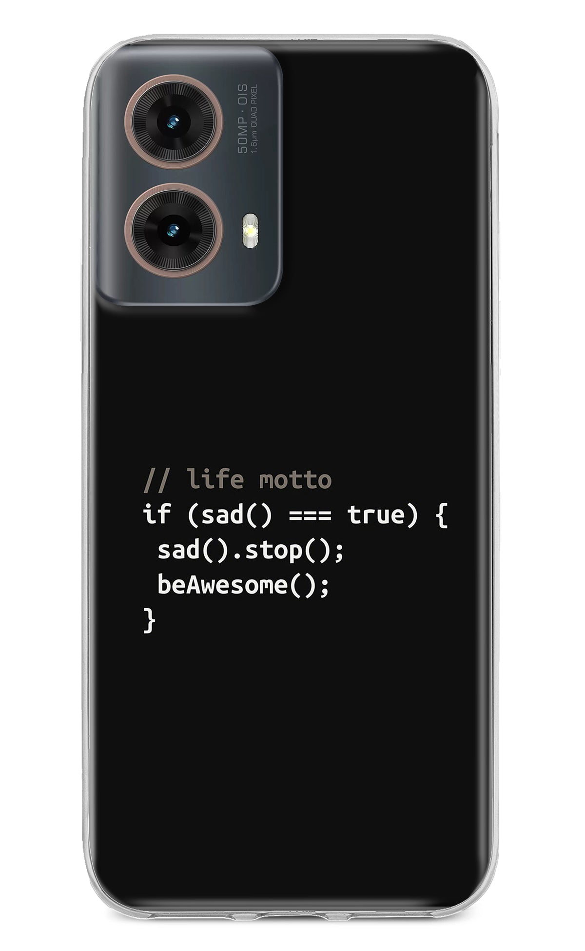 Life Motto Code Motorola G85 Back Cover