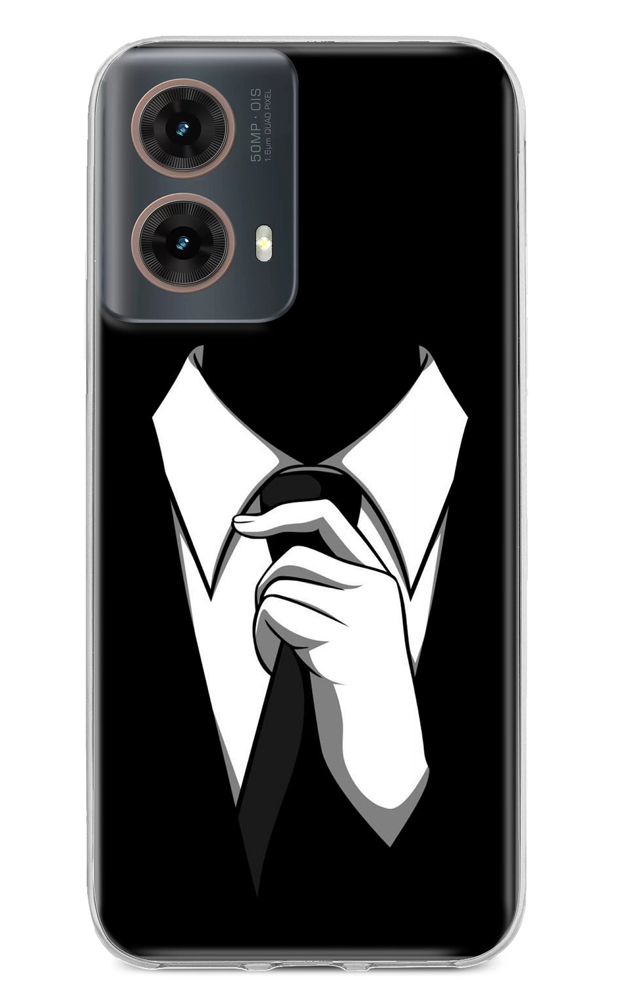 Black Tie Motorola G85 Back Cover