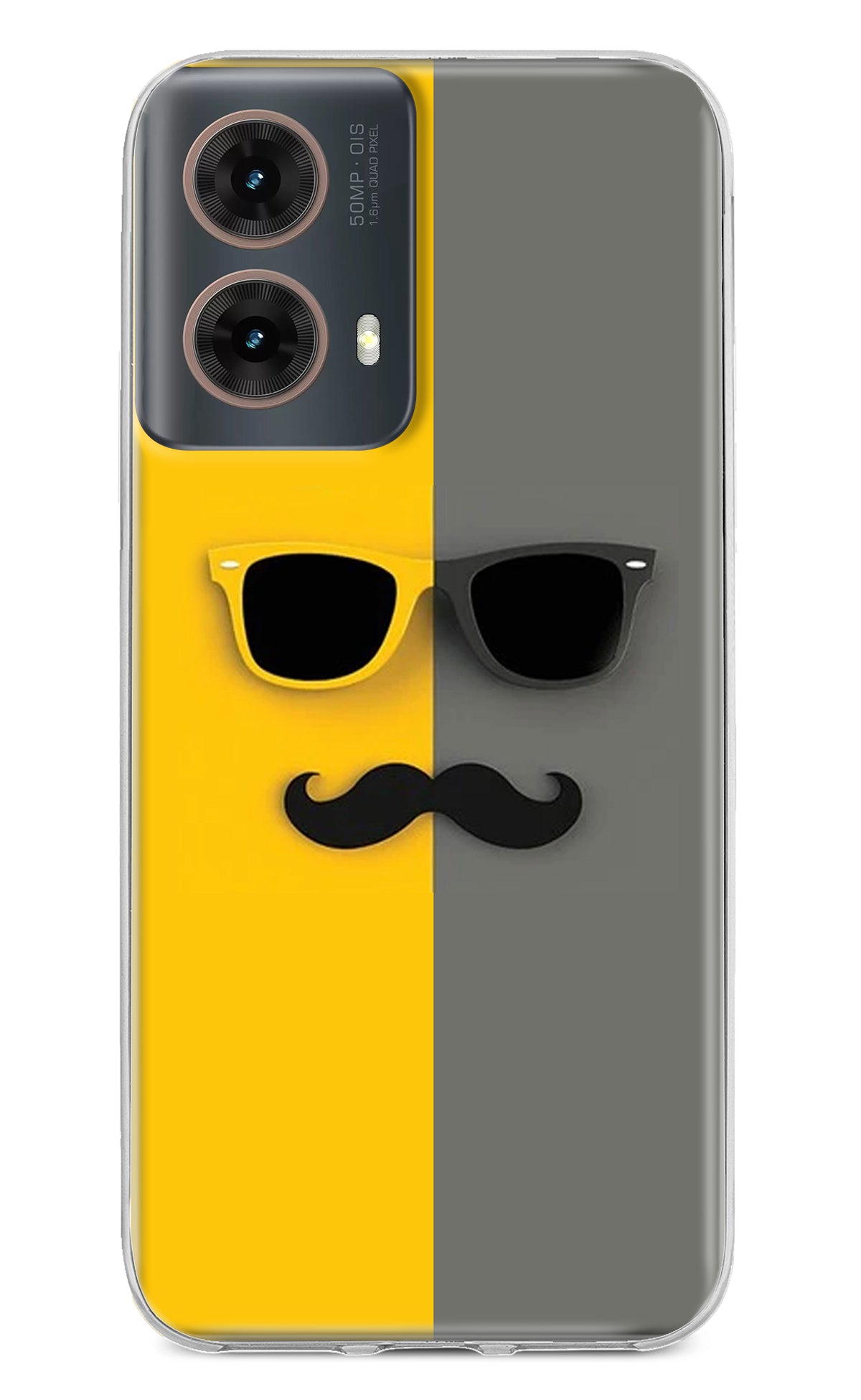 Sunglasses with Mustache Motorola G85 Back Cover