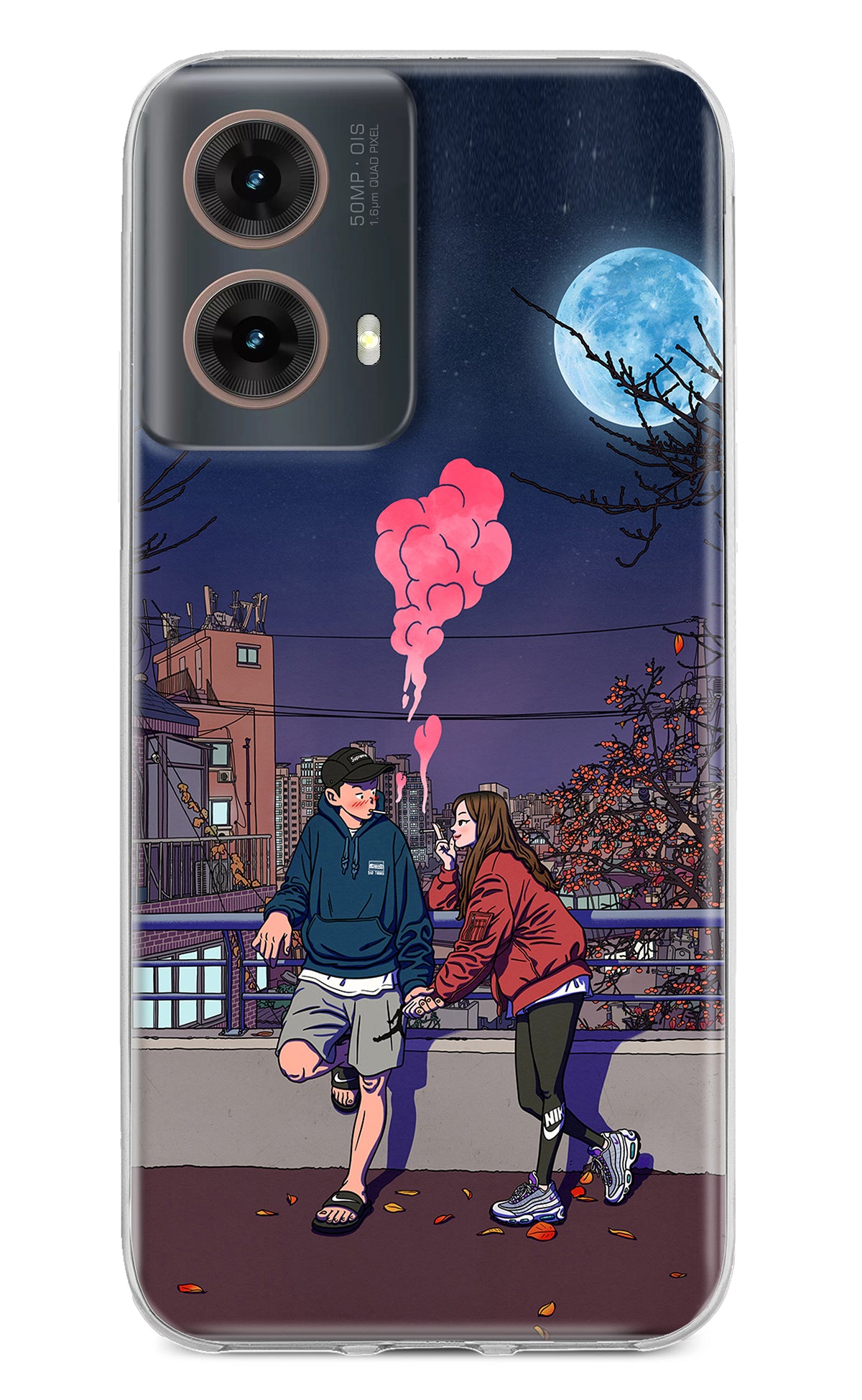 Chilling Couple Motorola G85 Back Cover