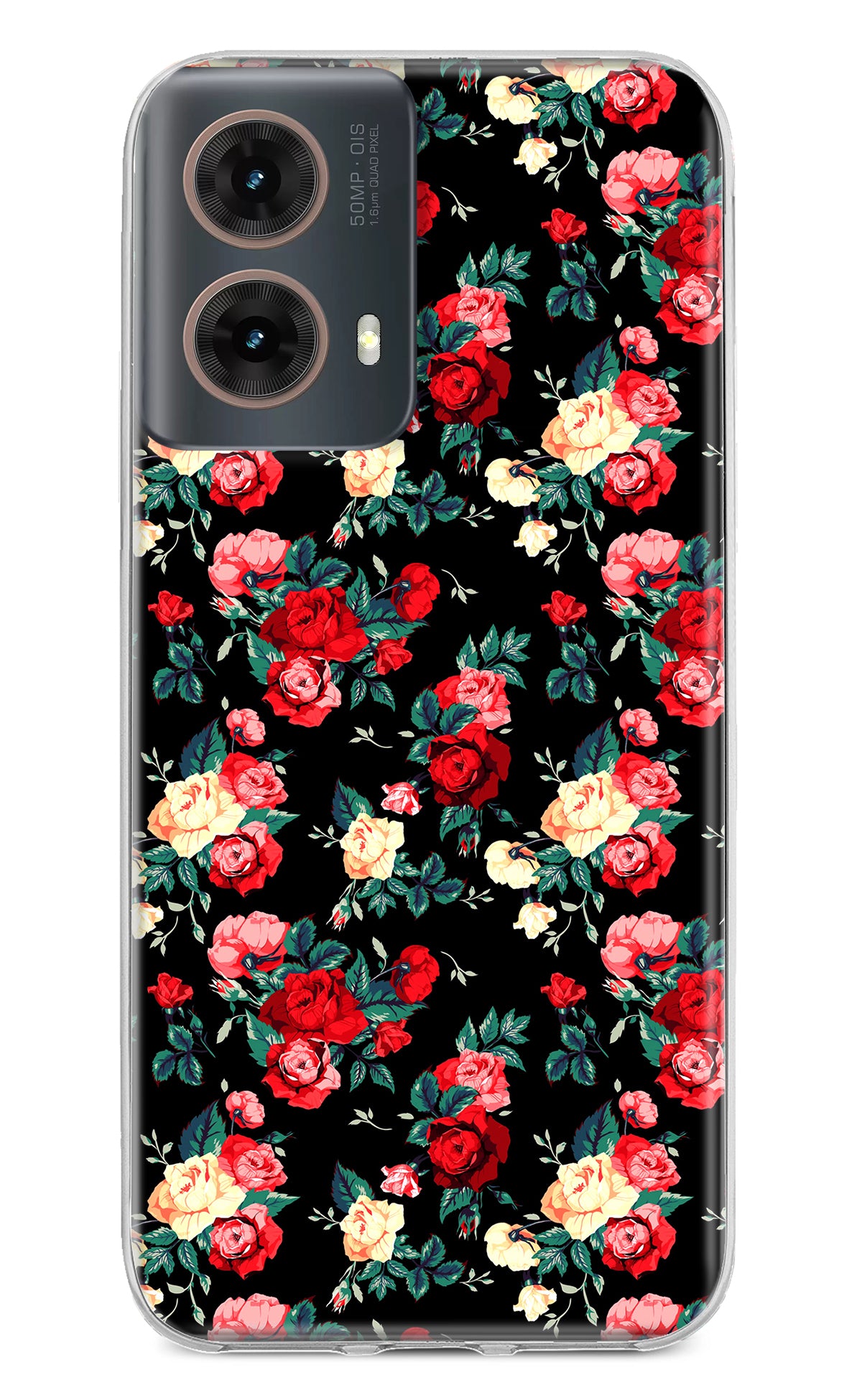 Rose Pattern Motorola G85 Back Cover