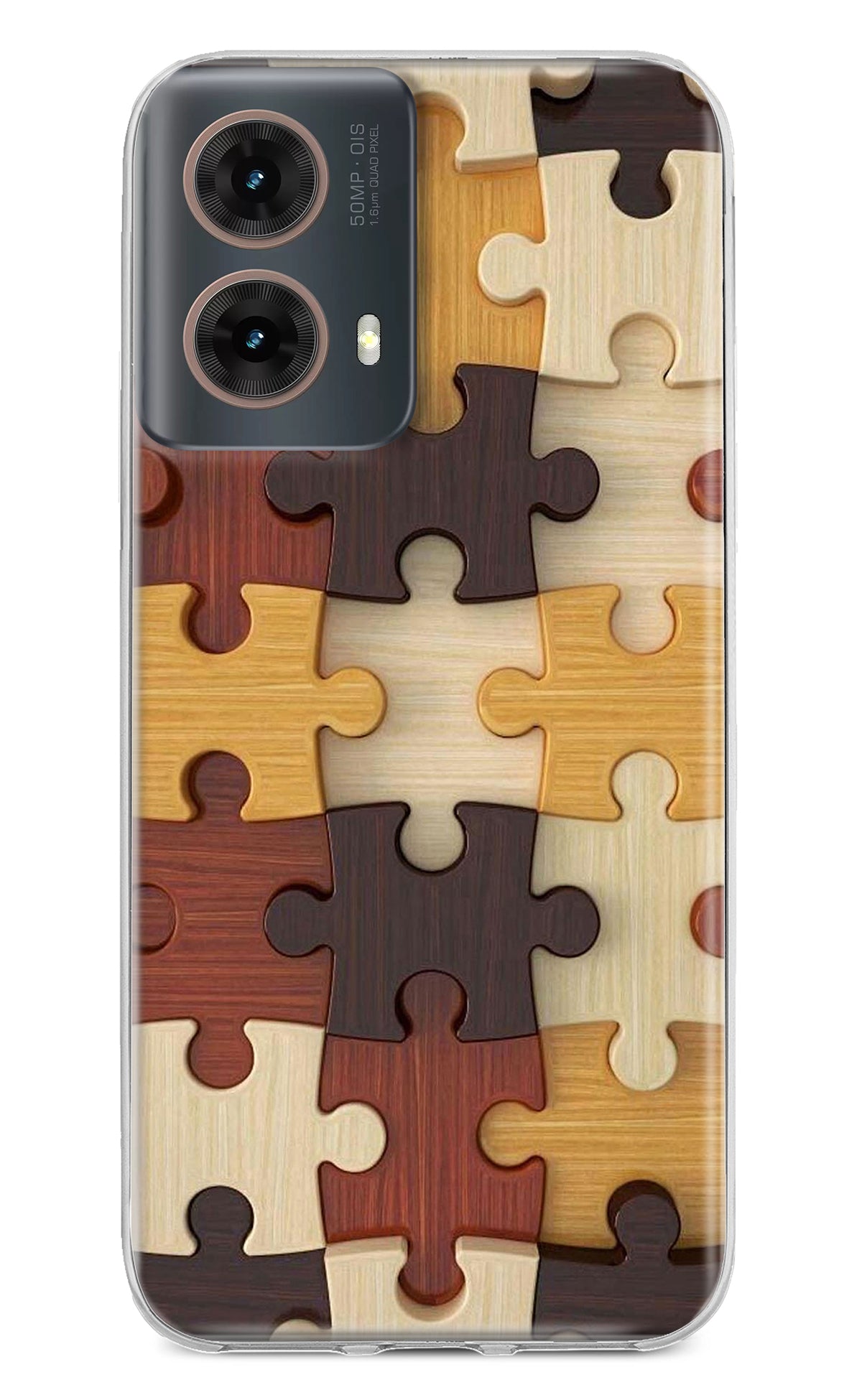 Wooden Puzzle Motorola G85 Back Cover