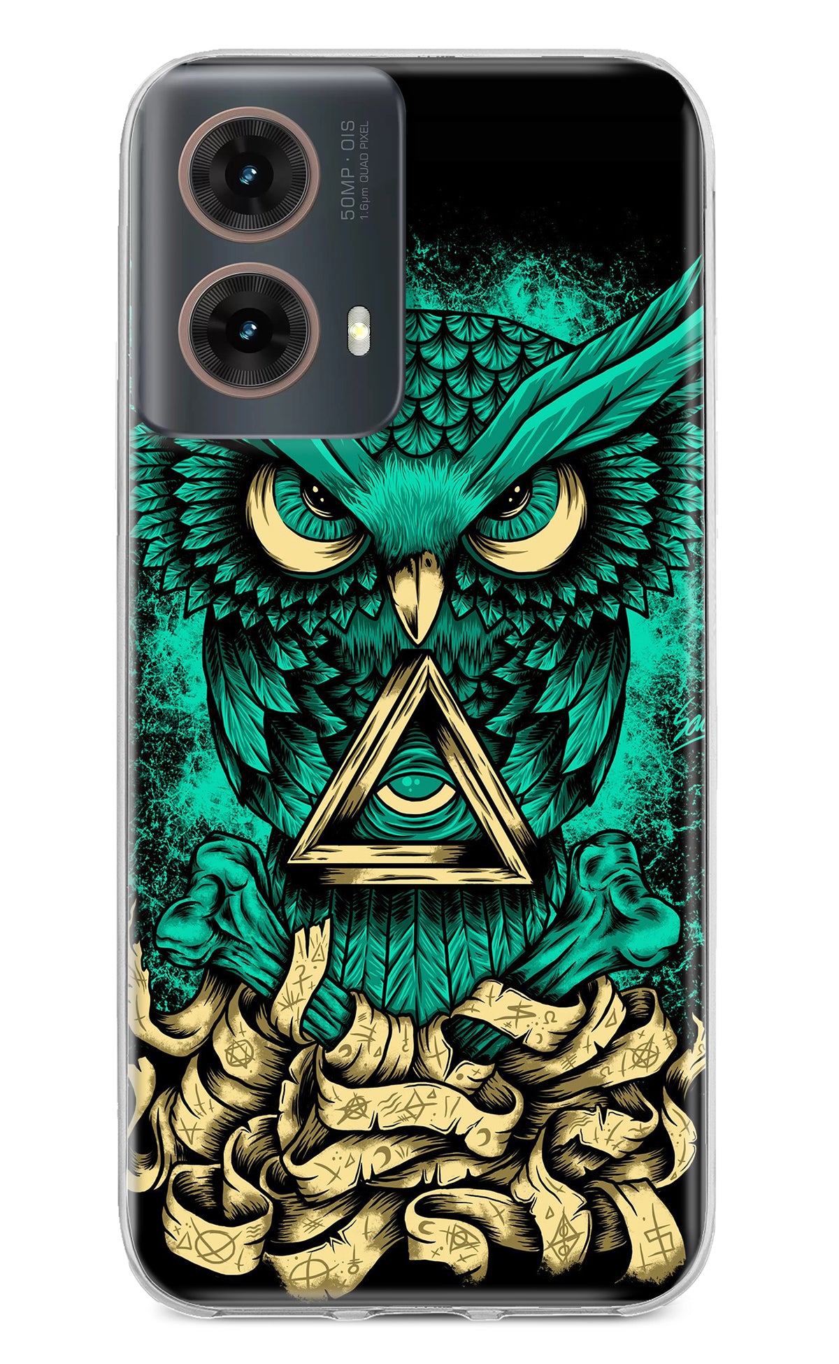 Green Owl Motorola G85 Back Cover