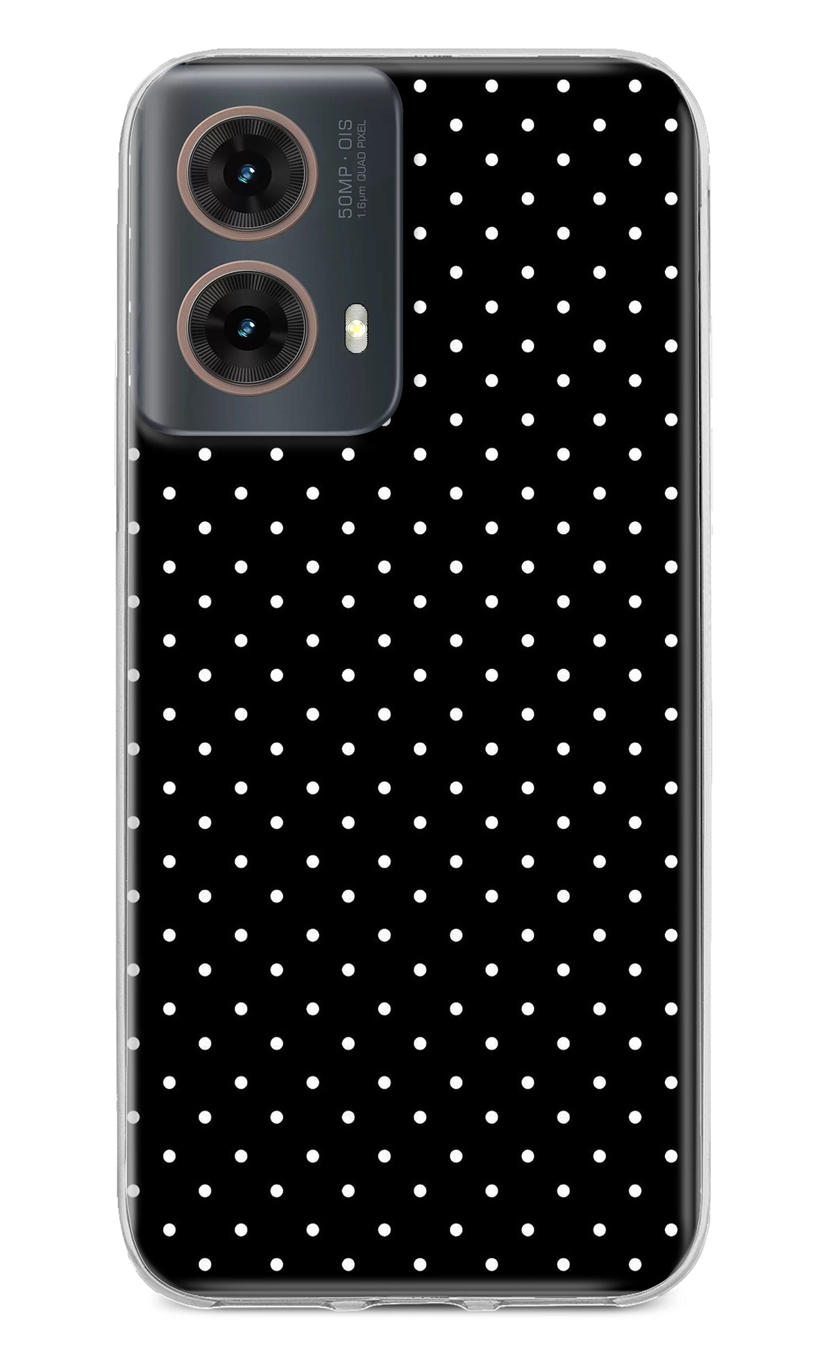 White Dots Motorola G85 Back Cover