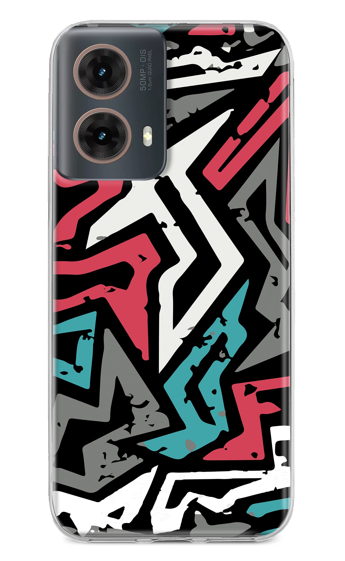 Geometric Graffiti Motorola G85 Back Cover