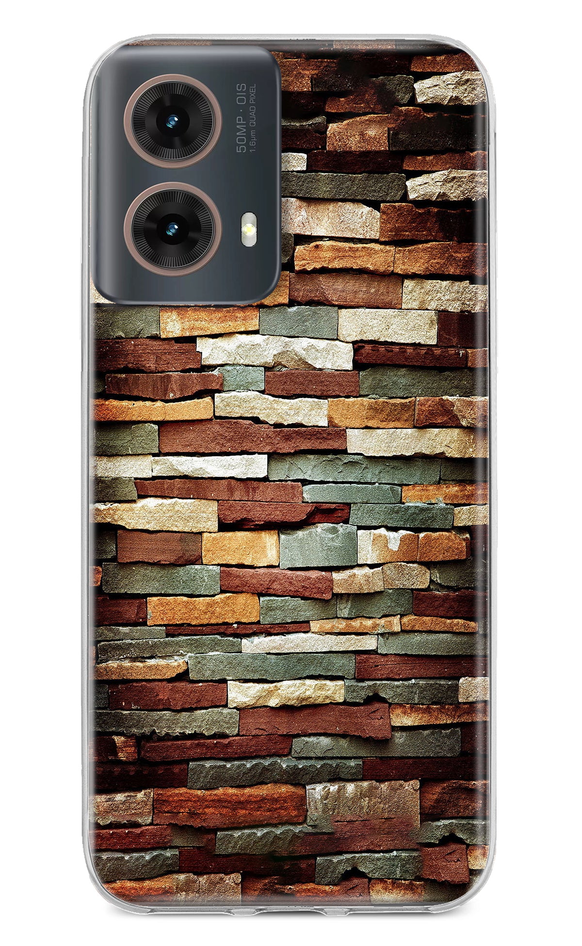 Bricks Pattern Motorola G85 Back Cover