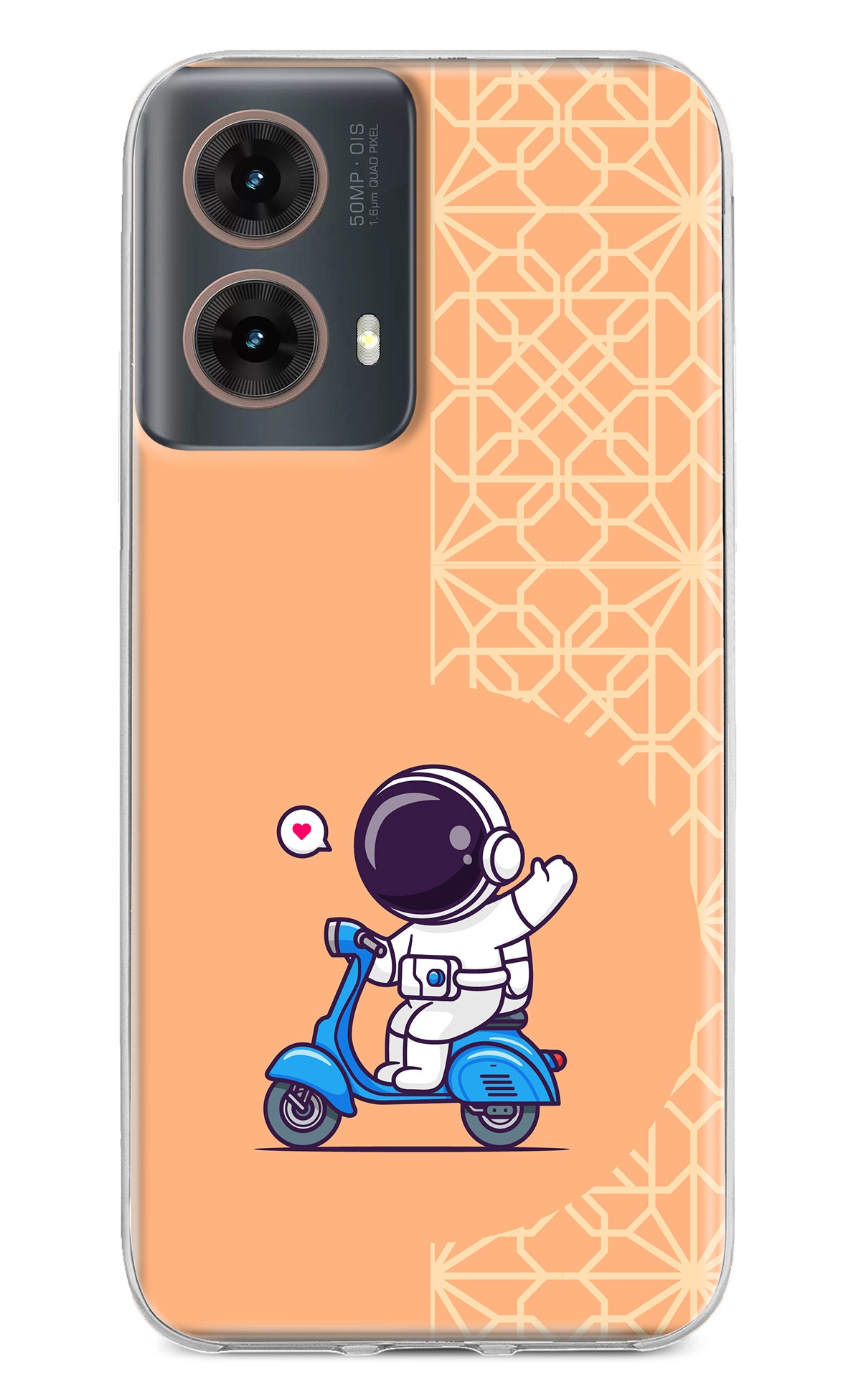 Cute Astronaut Riding Motorola G85 Back Cover