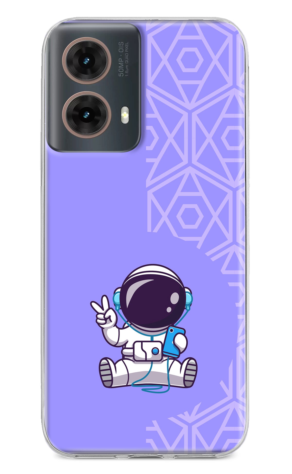 Cute Astronaut Chilling Motorola G85 Back Cover