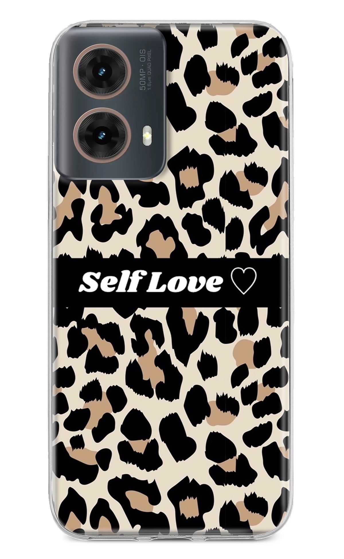 Leopard Print Self Love Motorola G85 Back Cover