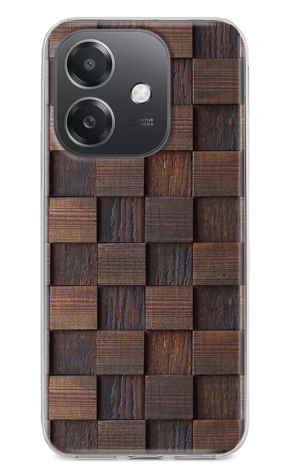 Wooden Cube Design OPPO A3x Back Cover