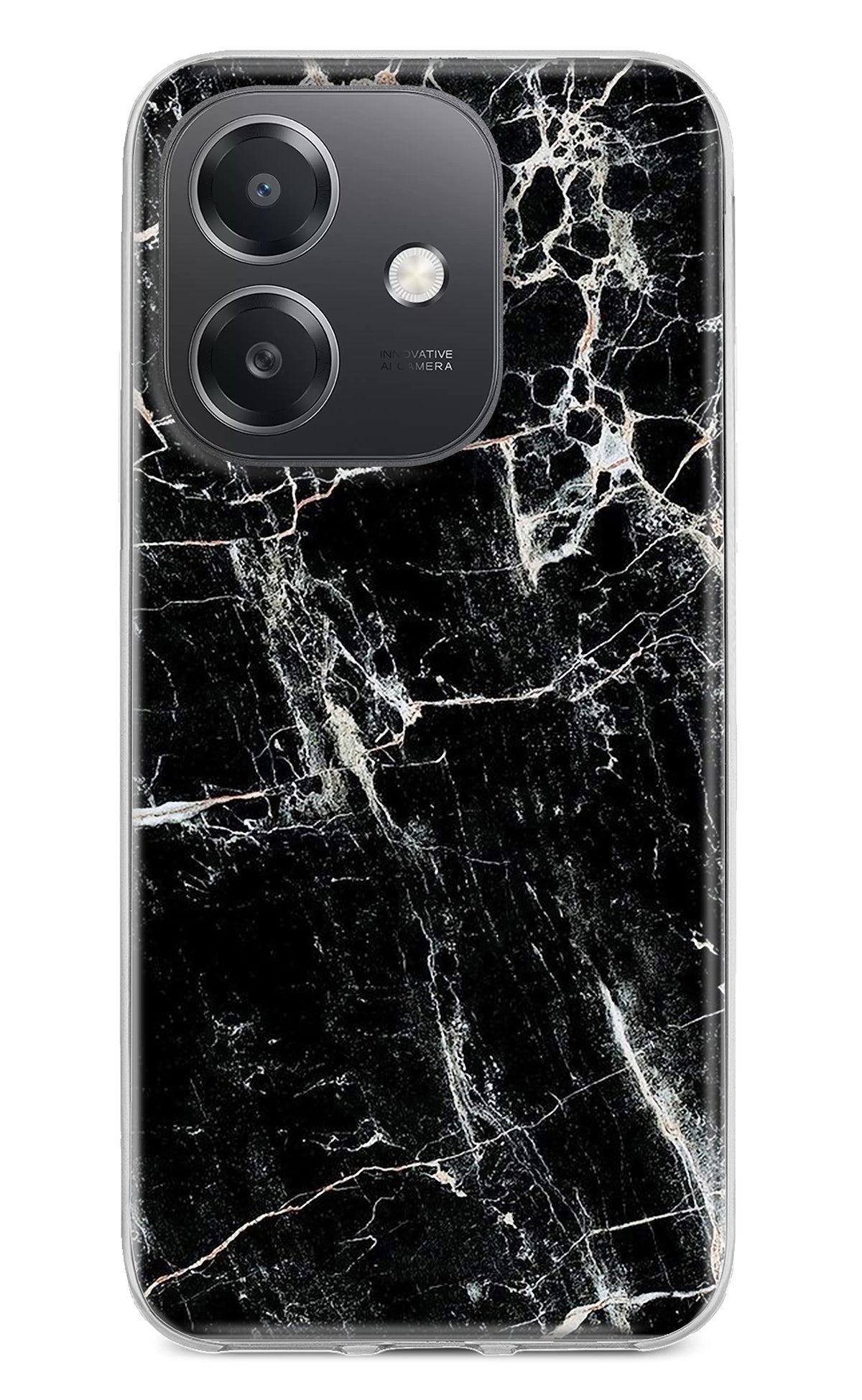 Black Marble Texture OPPO A3x Back Cover