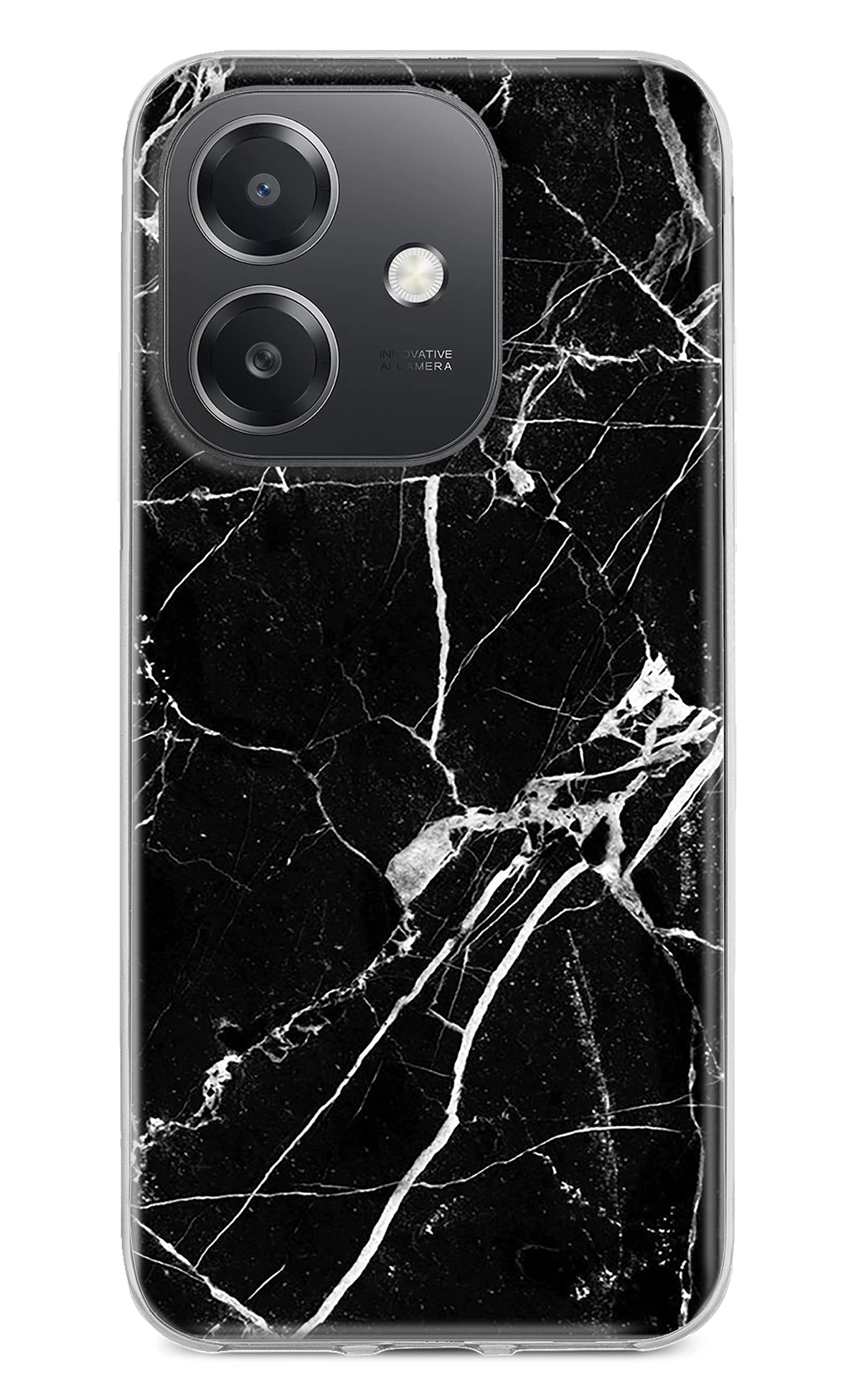 Black Marble Pattern OPPO A3x Back Cover