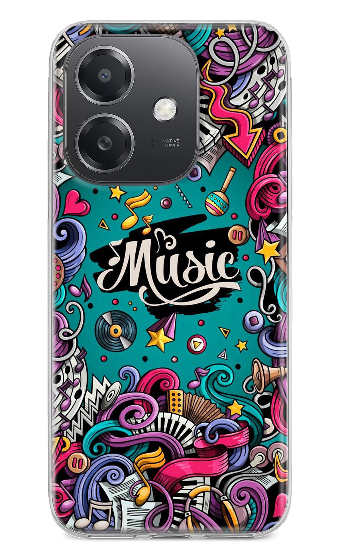 Music Graffiti OPPO A3x Back Cover