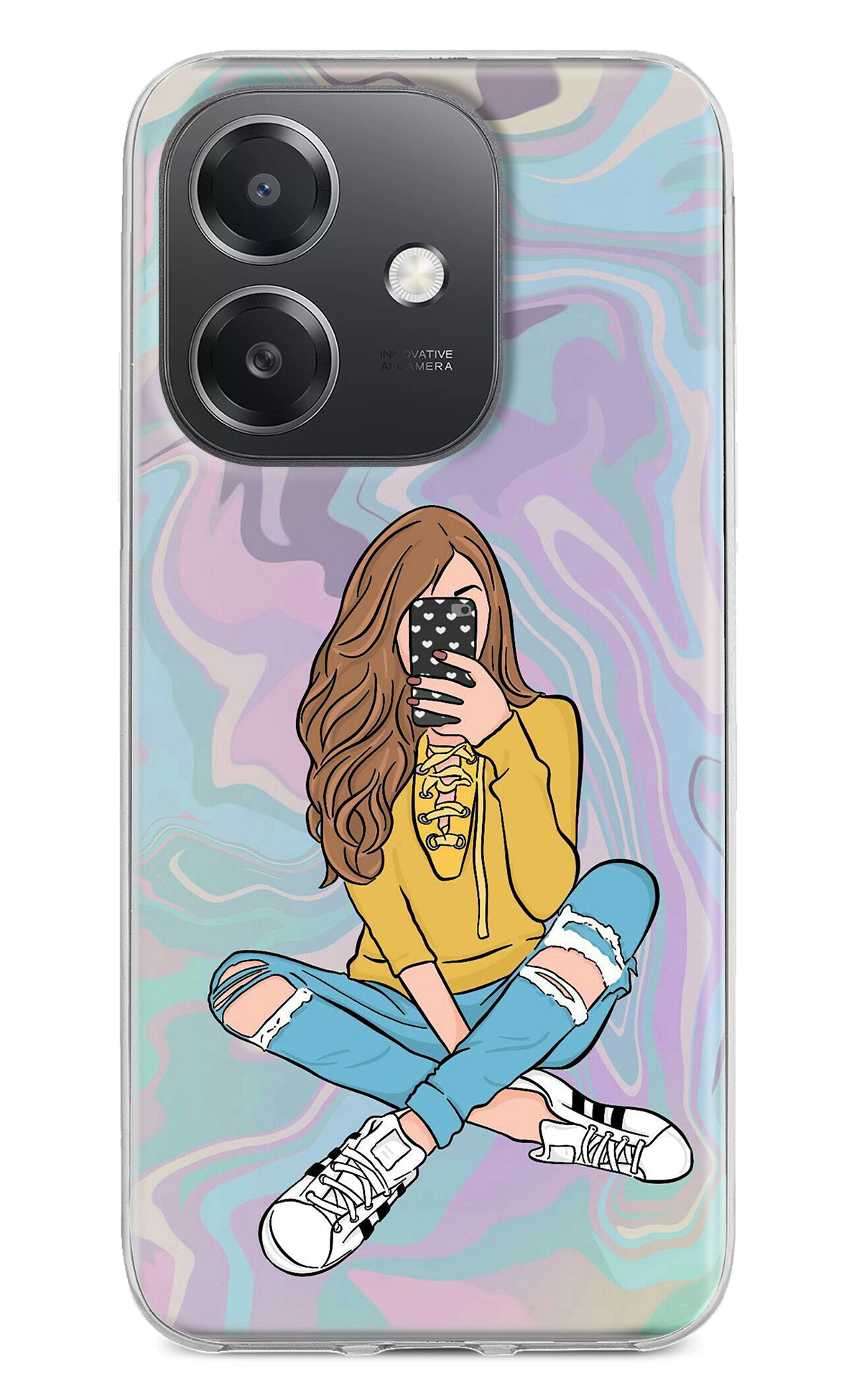 Selfie Girl OPPO A3x Back Cover