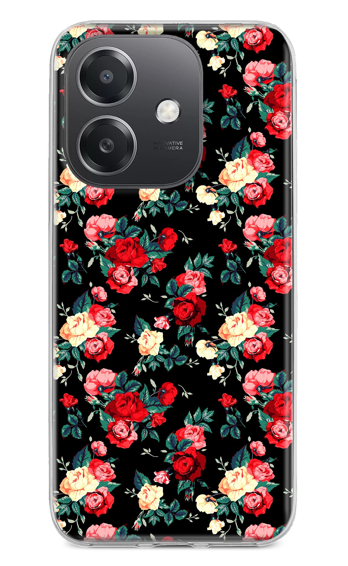 Rose Pattern OPPO A3x Back Cover