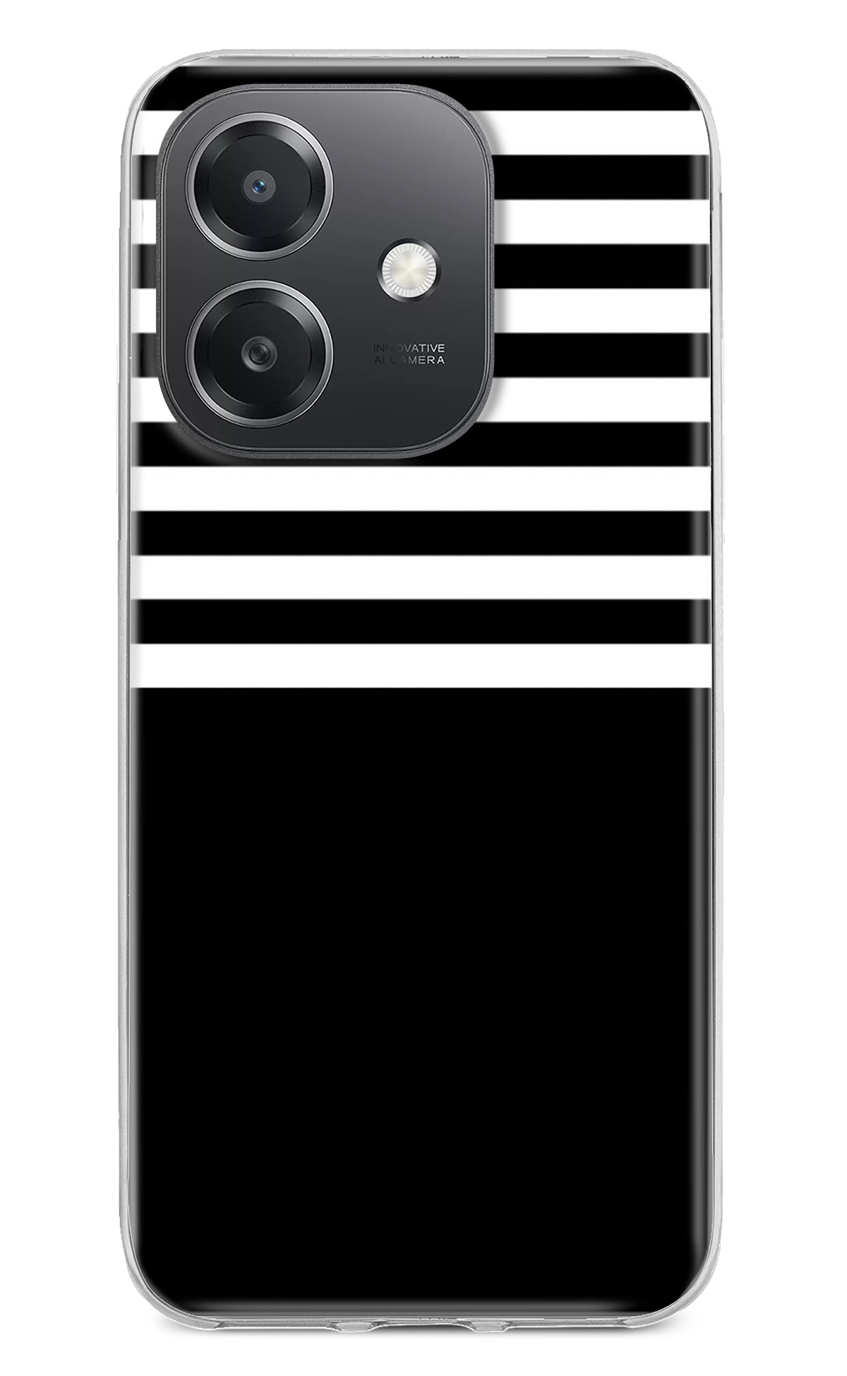 Black and White Print OPPO A3x Back Cover